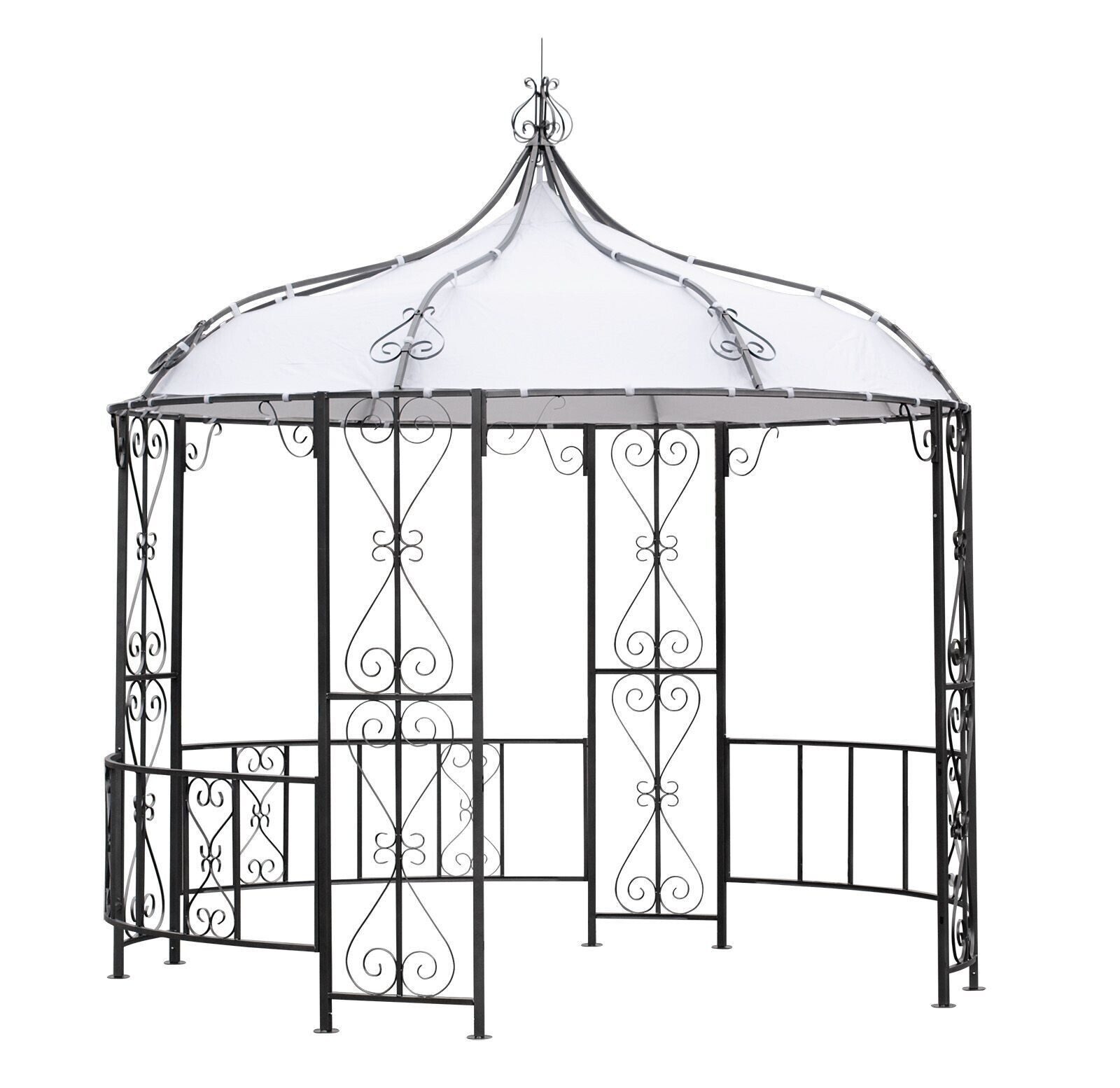 TPFGarden Pavillon SUMATRA, Gartenpavillon rund, Faltzelt Durchmesser 300 cm, Frabe: weiss