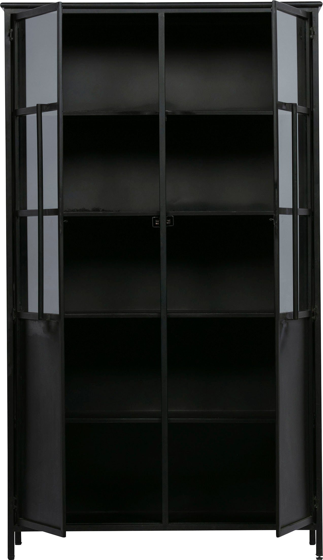 WOOOD Vitrine Exhibit Metall pulverbeschichtet, H 173 x B 99 x D 45 cm Wandbefestigung empfohlen, Tragkraft 20 kg pro Boden, Pfleigleicht – Bild 4 von 5