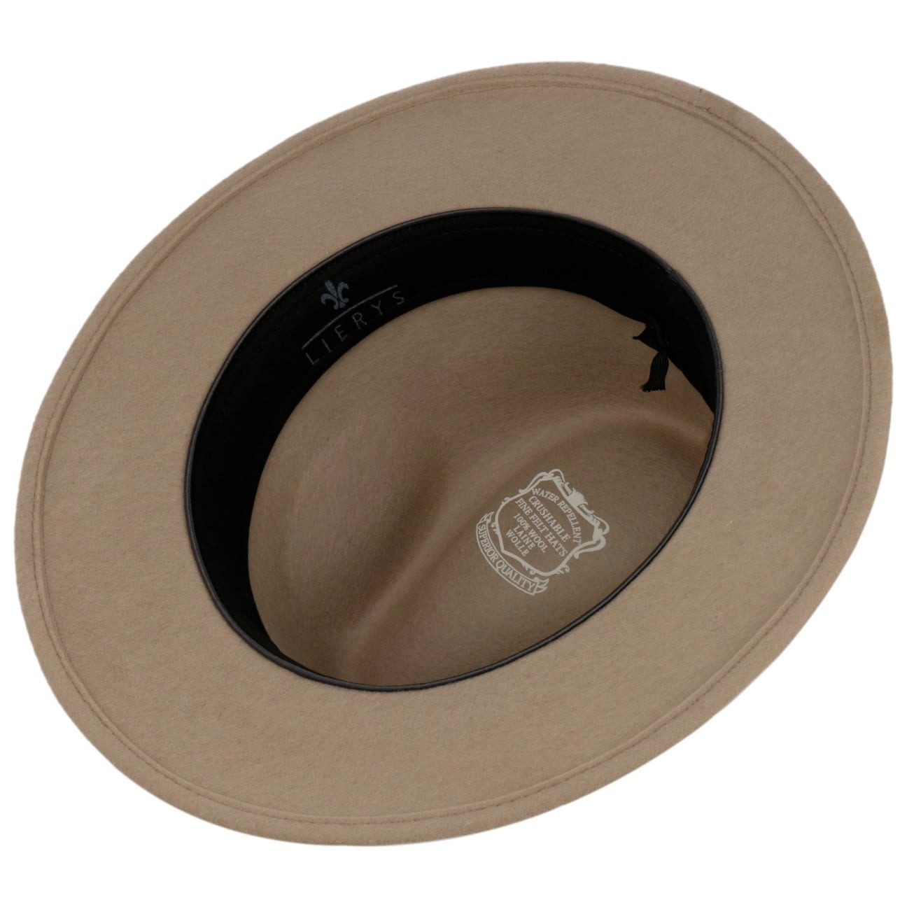 Lierys Filzhut (1-St) Travellerhut mit Lederband, Made in Italy