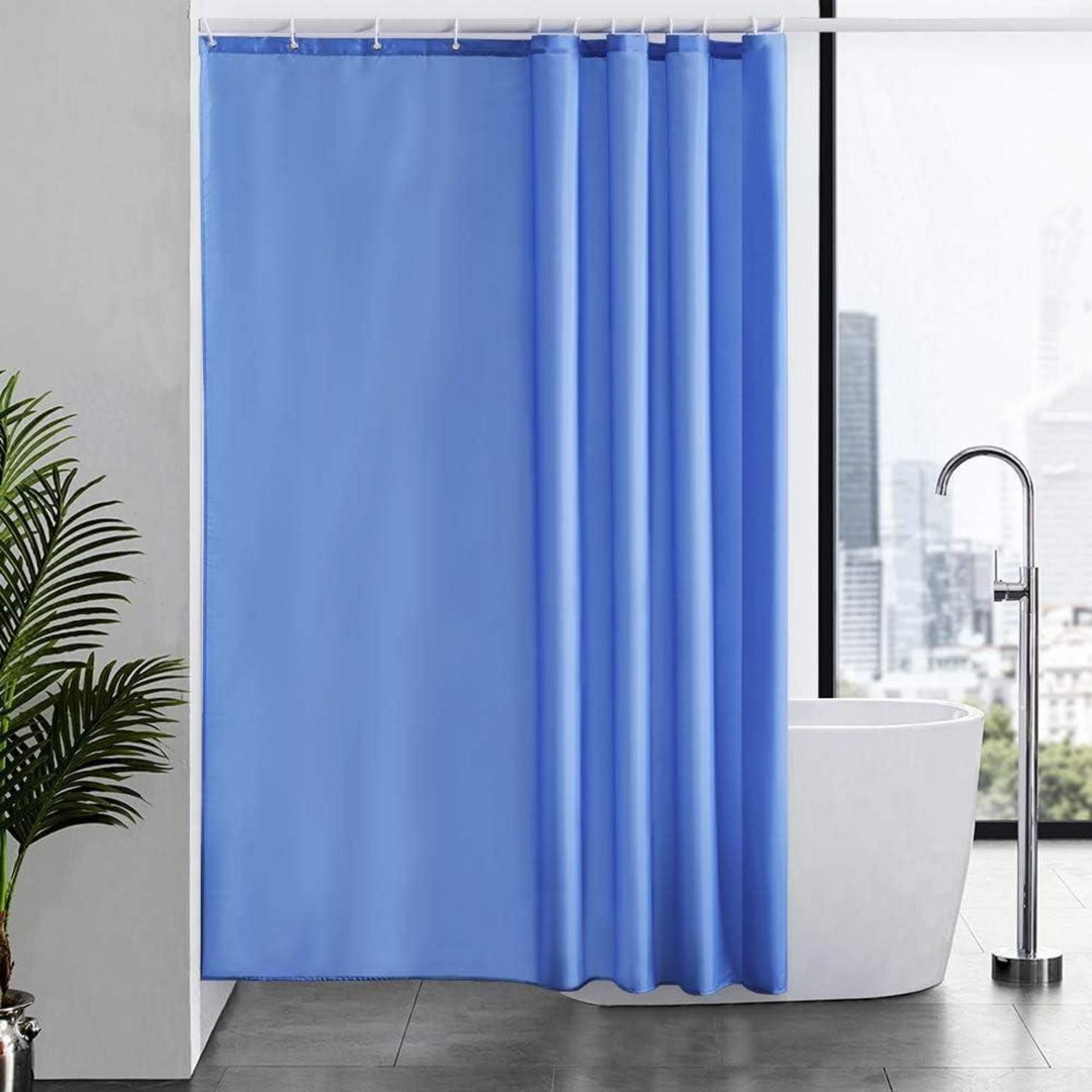 LuxusKollektion Duschvorhang Duschvorhang Antischimmel Wasserdicht H200 x B180 cm (1er Pack) Blau Breite 180 cm