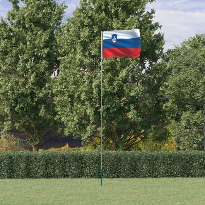 vidaXL Flagge Flagge Sloweniens mit Mast 5 55 m Aluminium