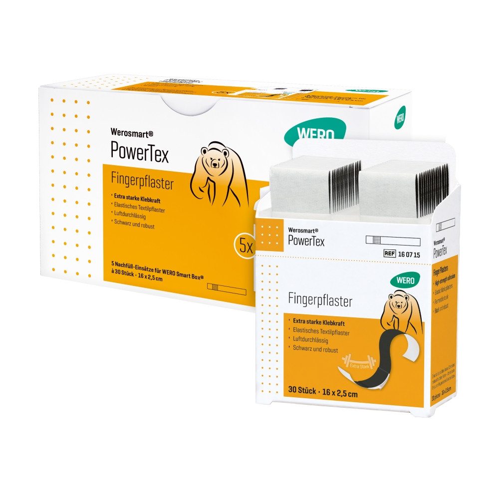 Werosmart® Wundpflaster Werosmart® PowerTex Pflaster (5 Einsätze, 150 St), Fingerpflaster