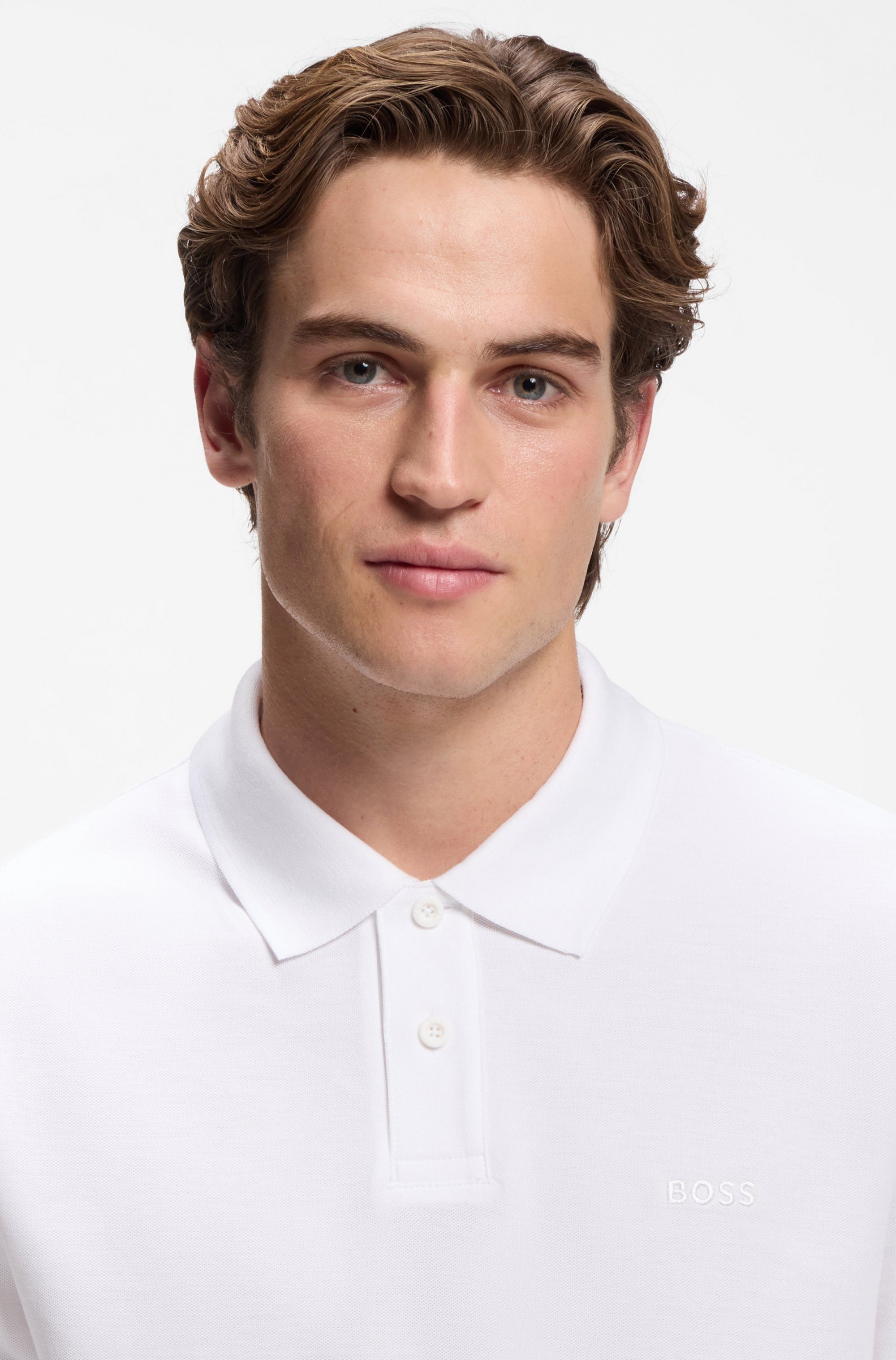 BOSS ORANGE Poloshirt Phoenix Regular Fit reine Baumwolle, Logostickerei