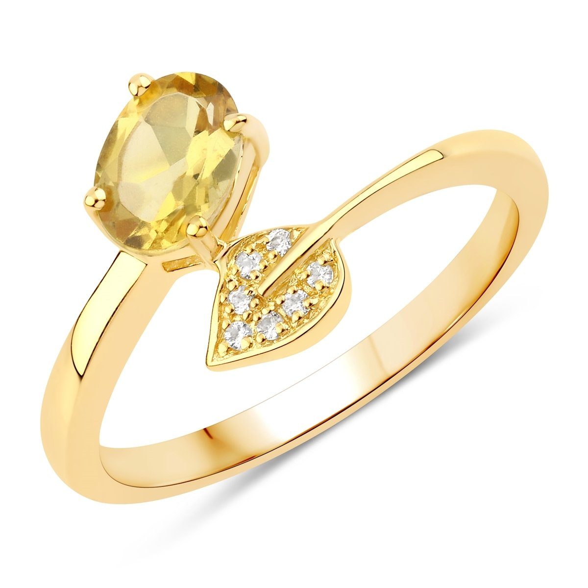 Rafaela Donata Fingerring gelbgold, aus Sterling Silber