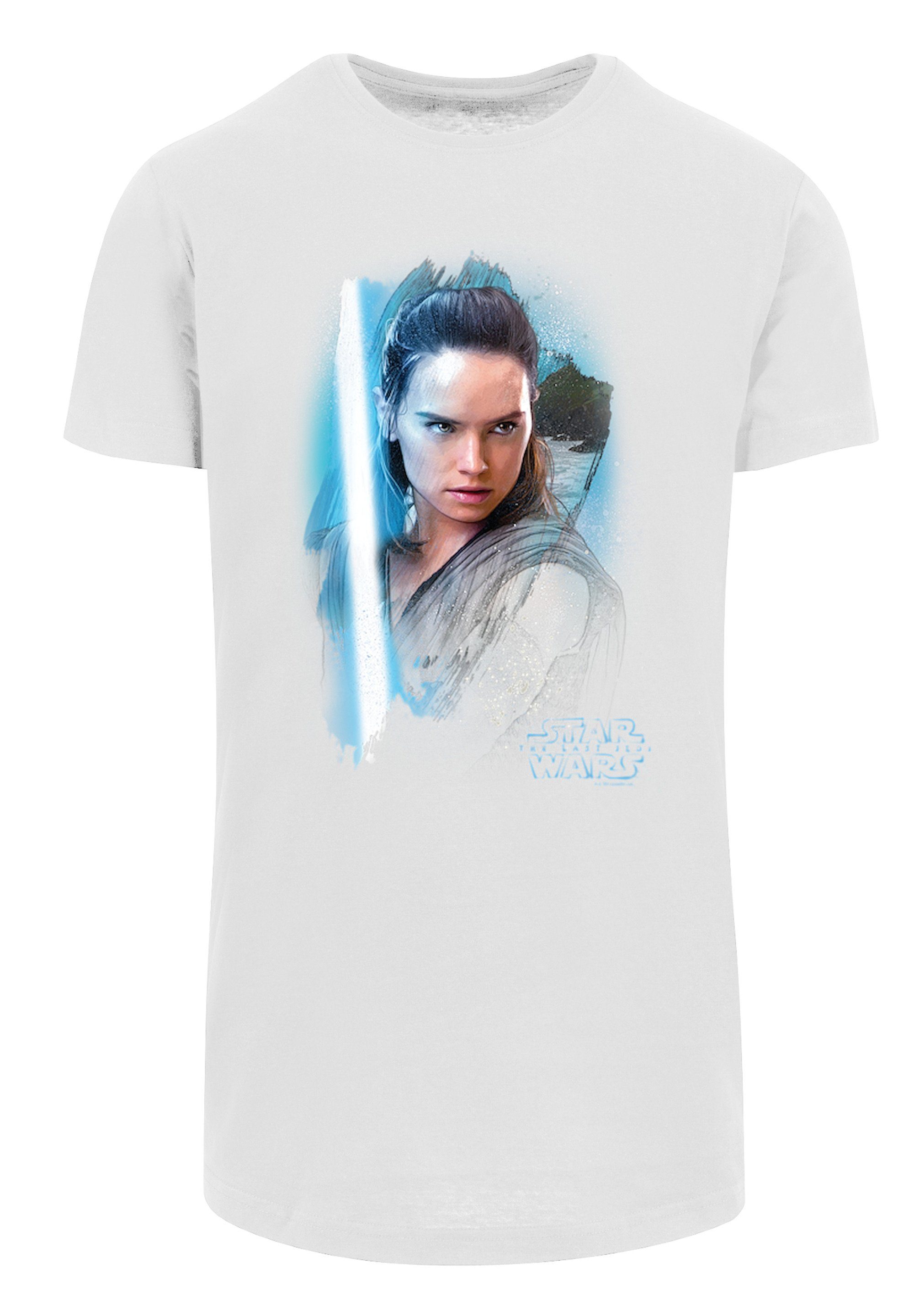 F4NT4STIC T-Shirt 'Star Wars Last Brushed' Rey weiß Print Jedi