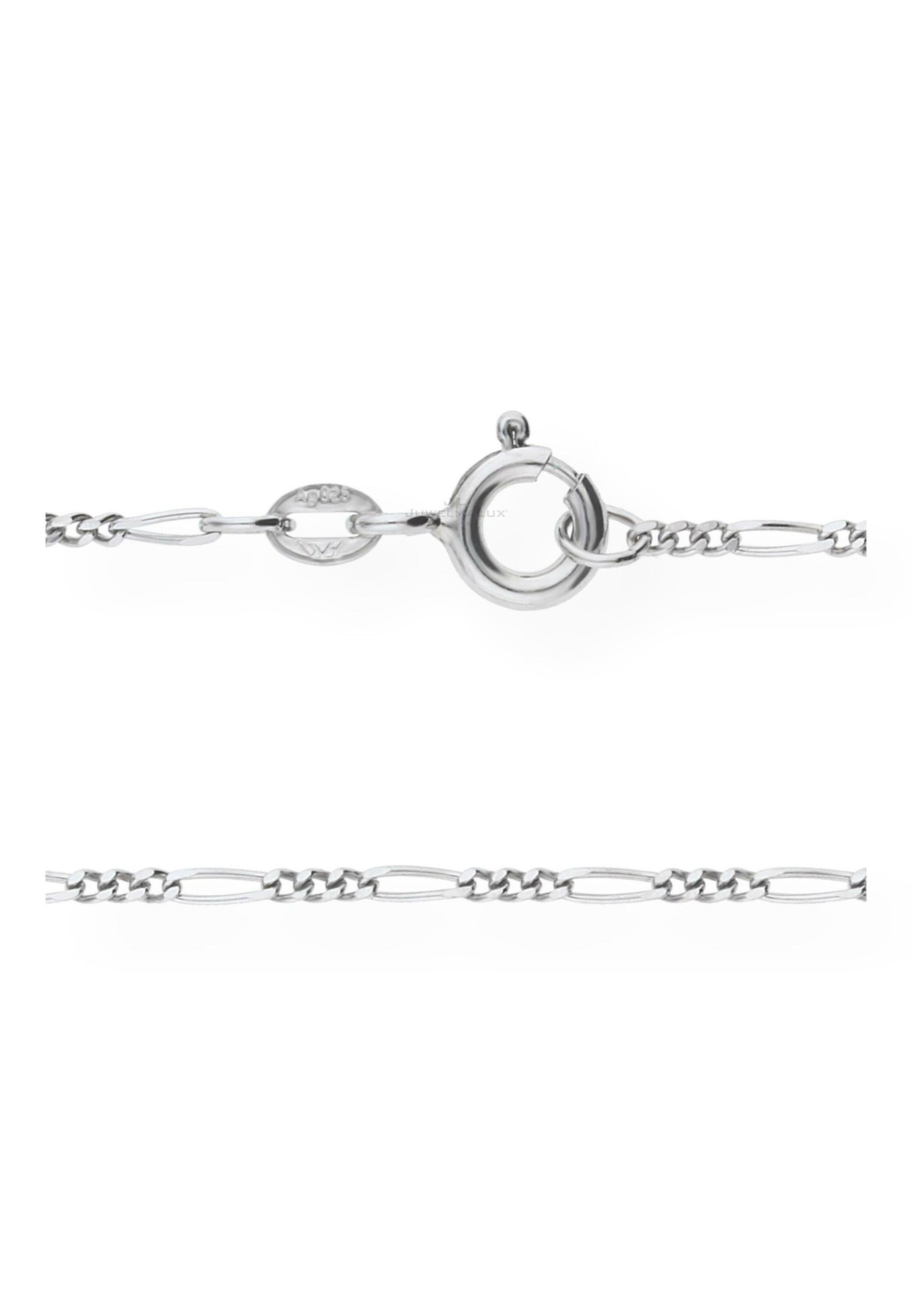 JuwelmaLux Silberkette Halskette Silber Figarokette (1-tlg), Damen Halskette Silber 925/000, inkl. Schmuckschachtel