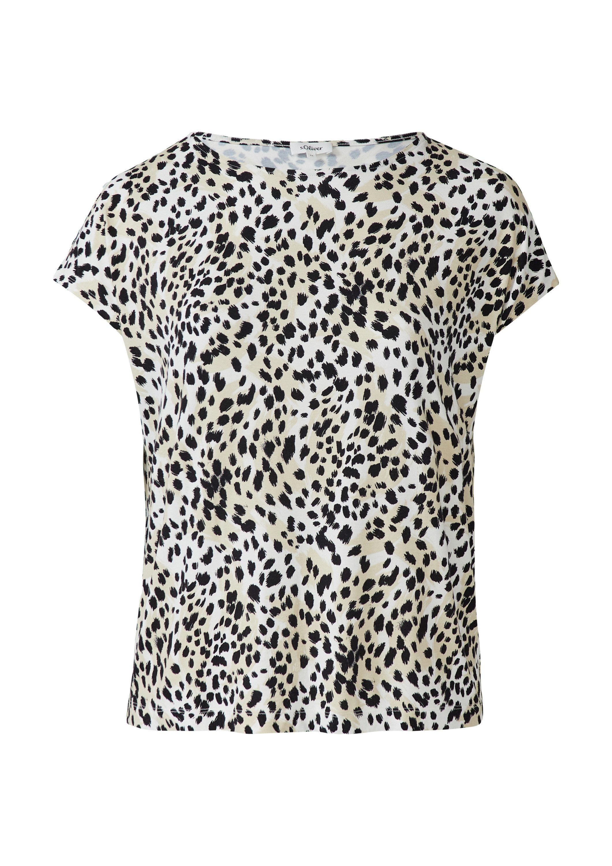 s.Oliver Muskelshirt T-Shirt Ärmelloses T-Shirt im Relaxed Fit mit All-over günstig online kaufen