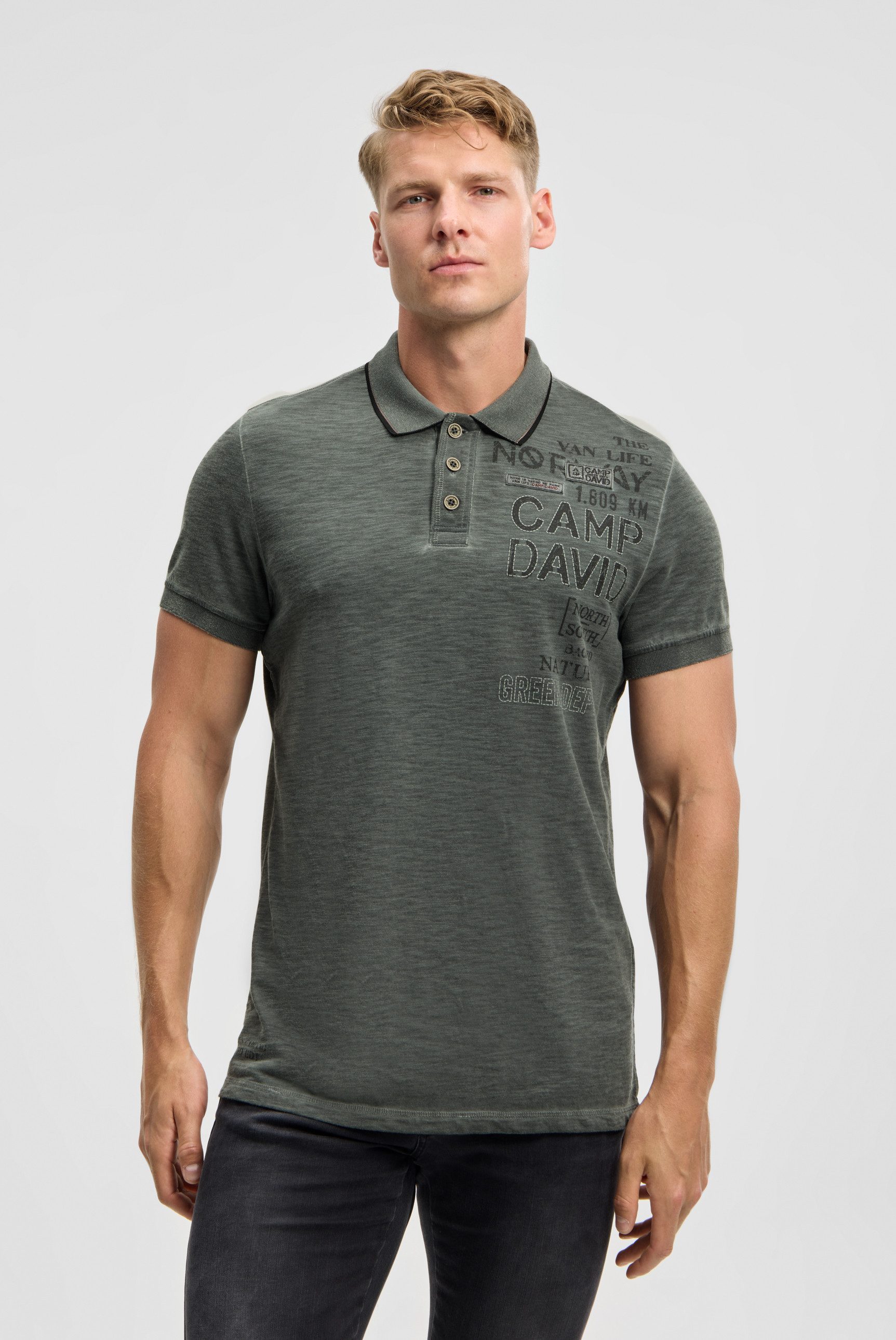 CAMP DAVID Poloshirt aus Baumwolle