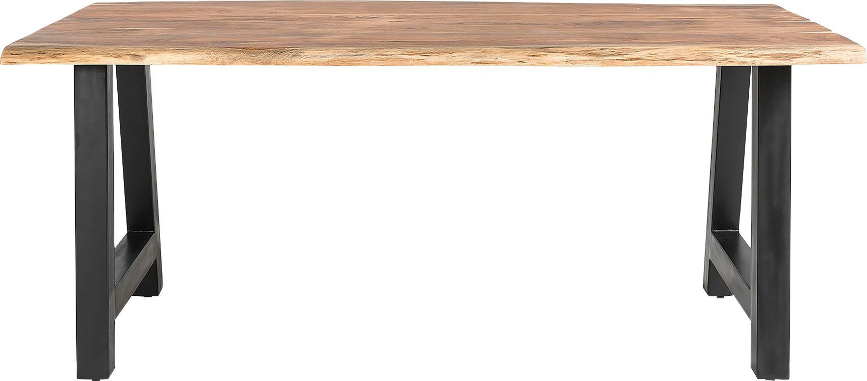 SalesFever Esstisch Designer-Tisch für stilvolle Mahlzeiten, Zweifach gewachstes, geöltes Massivholz