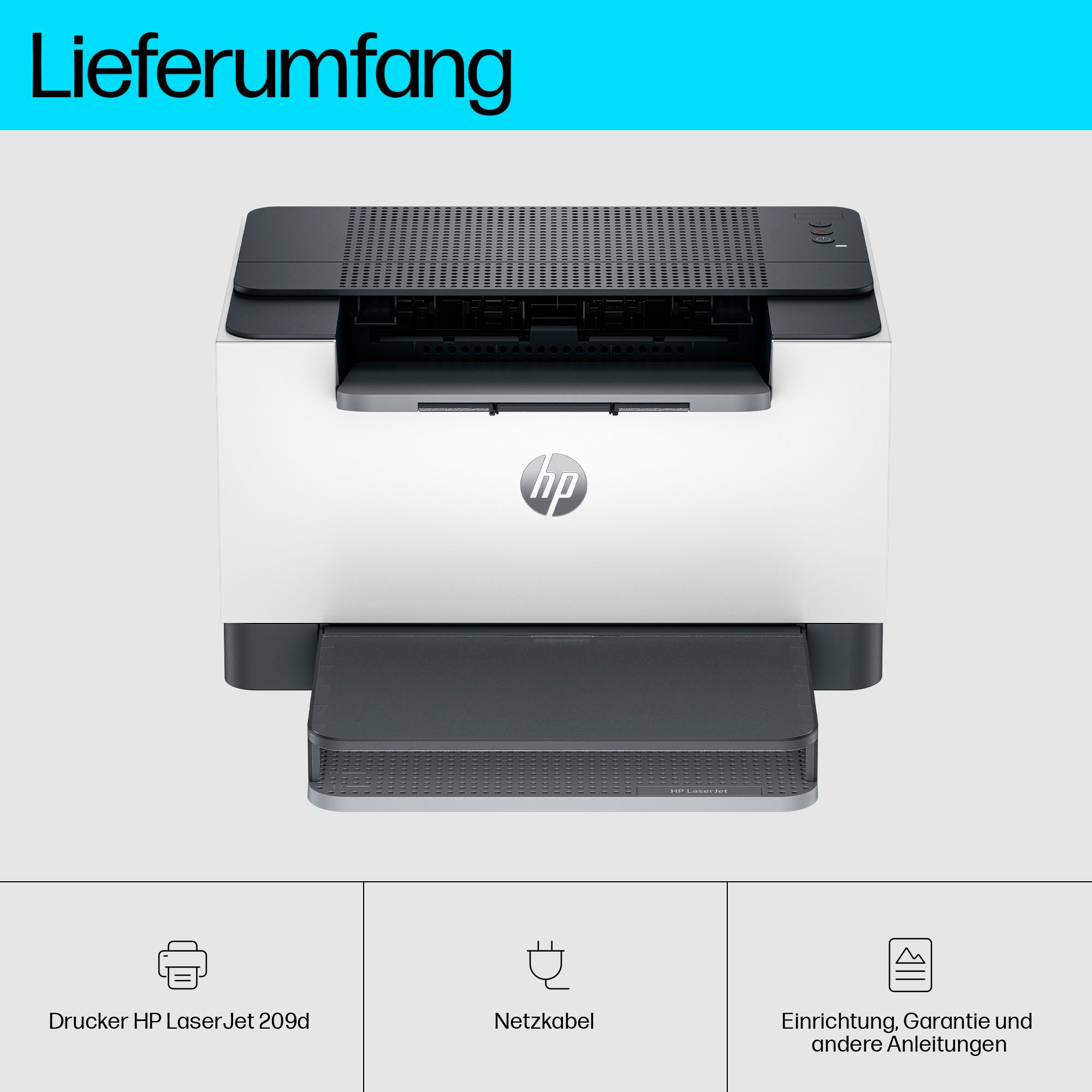 HP LaserJet M209d Schwarz-Weiß Laserdrucker, (HP Instant Ink kompatibel)