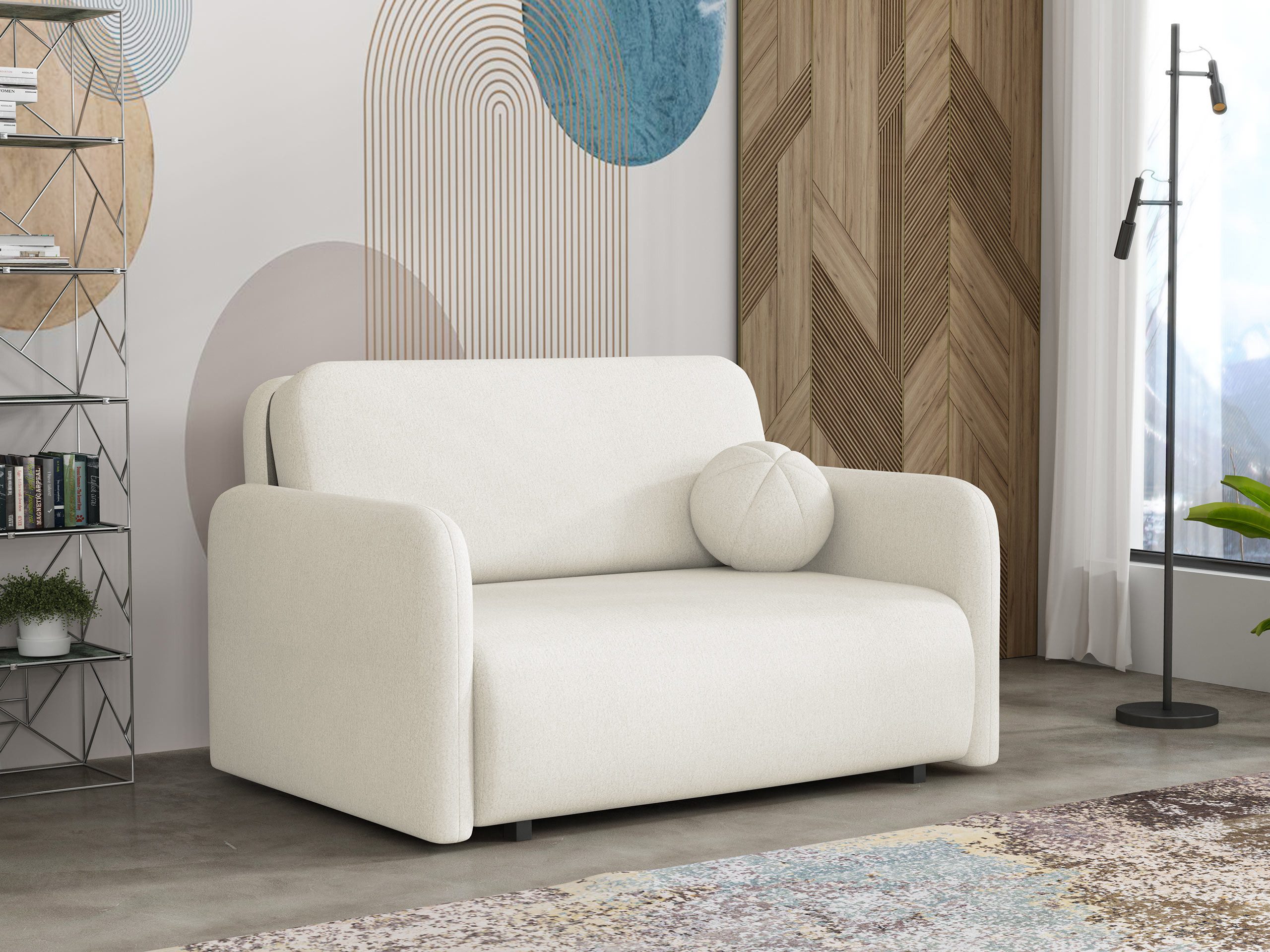 MIRJAN24 Schlafsofa Viva Sun II, mit Schlaffunktion und Bettkasten, zwei Sitzer, 130x103x85 cm