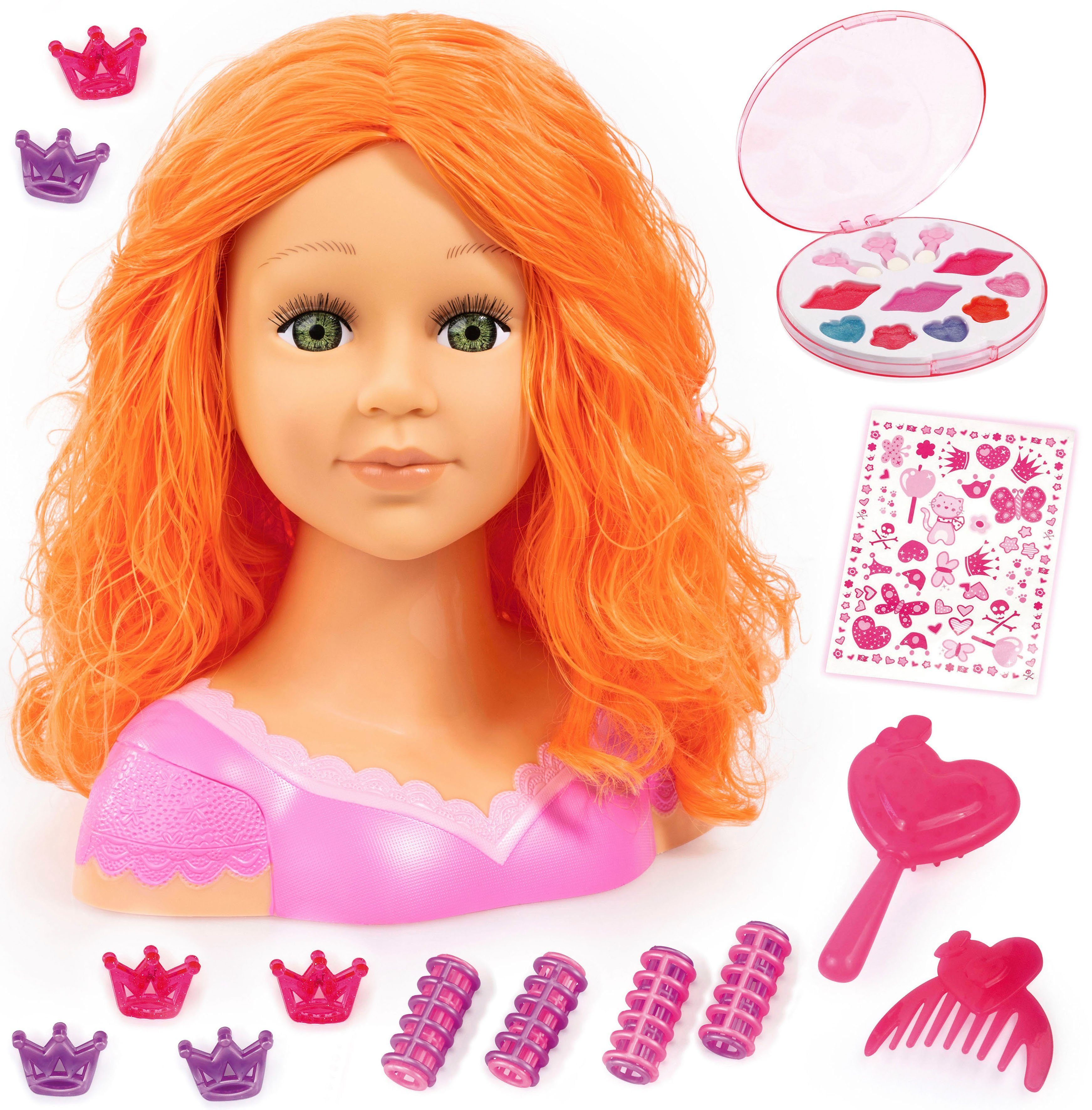 Bayer Frisier- & Schminkkopf Charlene Super Model, orange