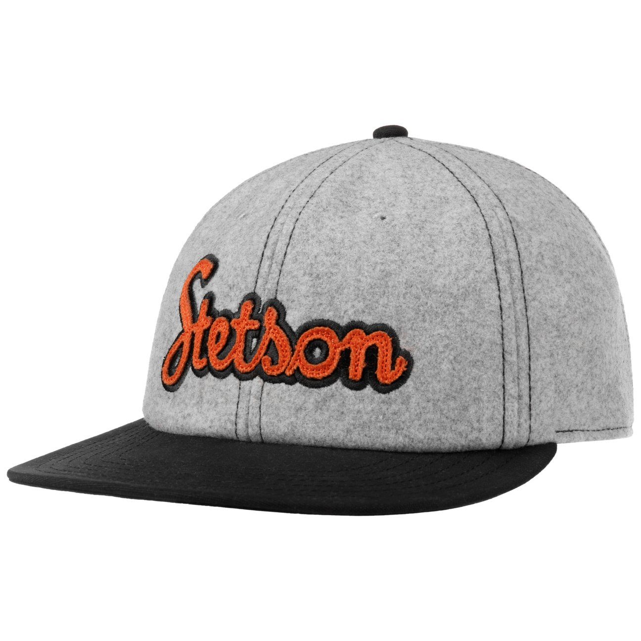 (1-St) grau Stetson Basecap Baseball mit Schirm Cap