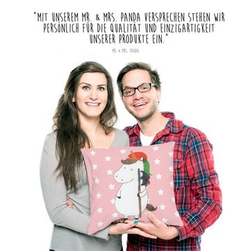 Mr. & Mrs. Panda Dekokissen Einhorn Bube - Rot Pastell - Geschenk, Mittelalter, Pegasus, Dekokiss