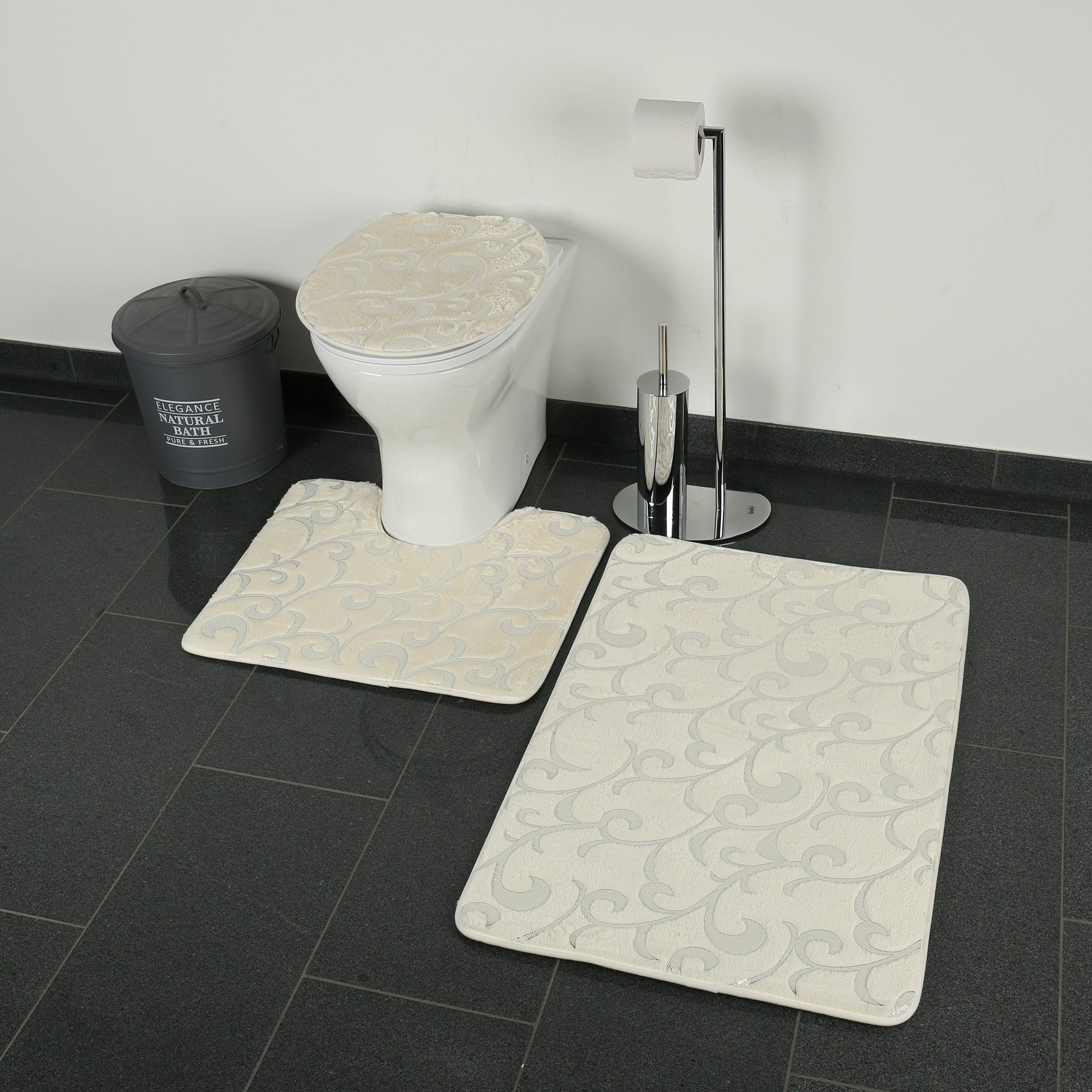 ZELLERFELD Badematte 3-teilig Bad Matte Dusche günstig online kaufen