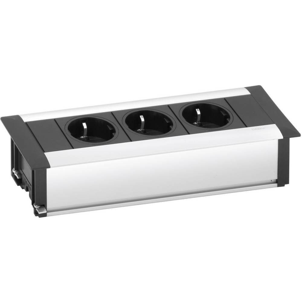 Evoline 3fach Einbau-Steckdosenleiste Frame Dock Small 159610000900 Steckdosenleiste (Kabellänge 3.00 m), erhöhter Berührungsschutz, versenkbar