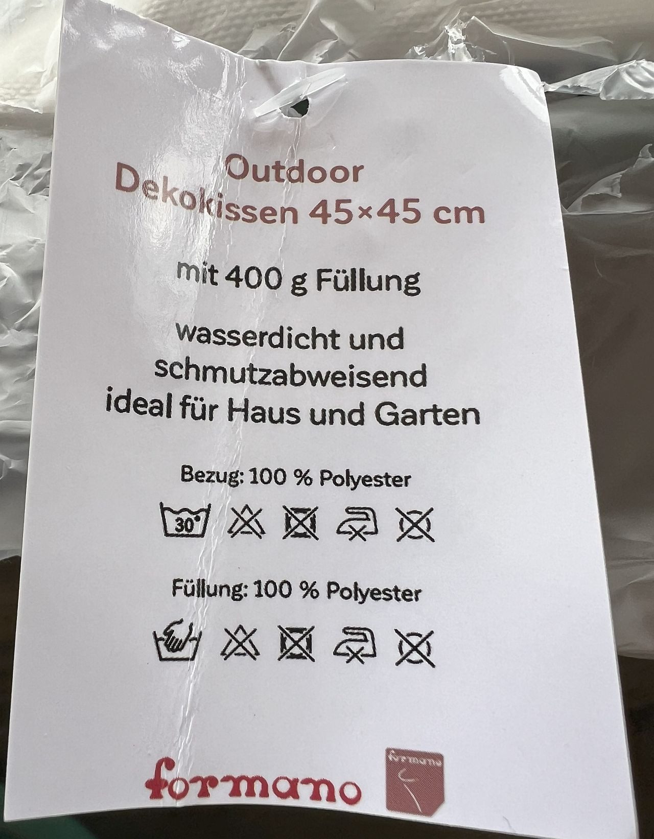 formano Dekokissen Outdoorkissen wetterbeständig 45 x 45cm verschiedene Motive, Kissenhülle mit Füllung wetterfest