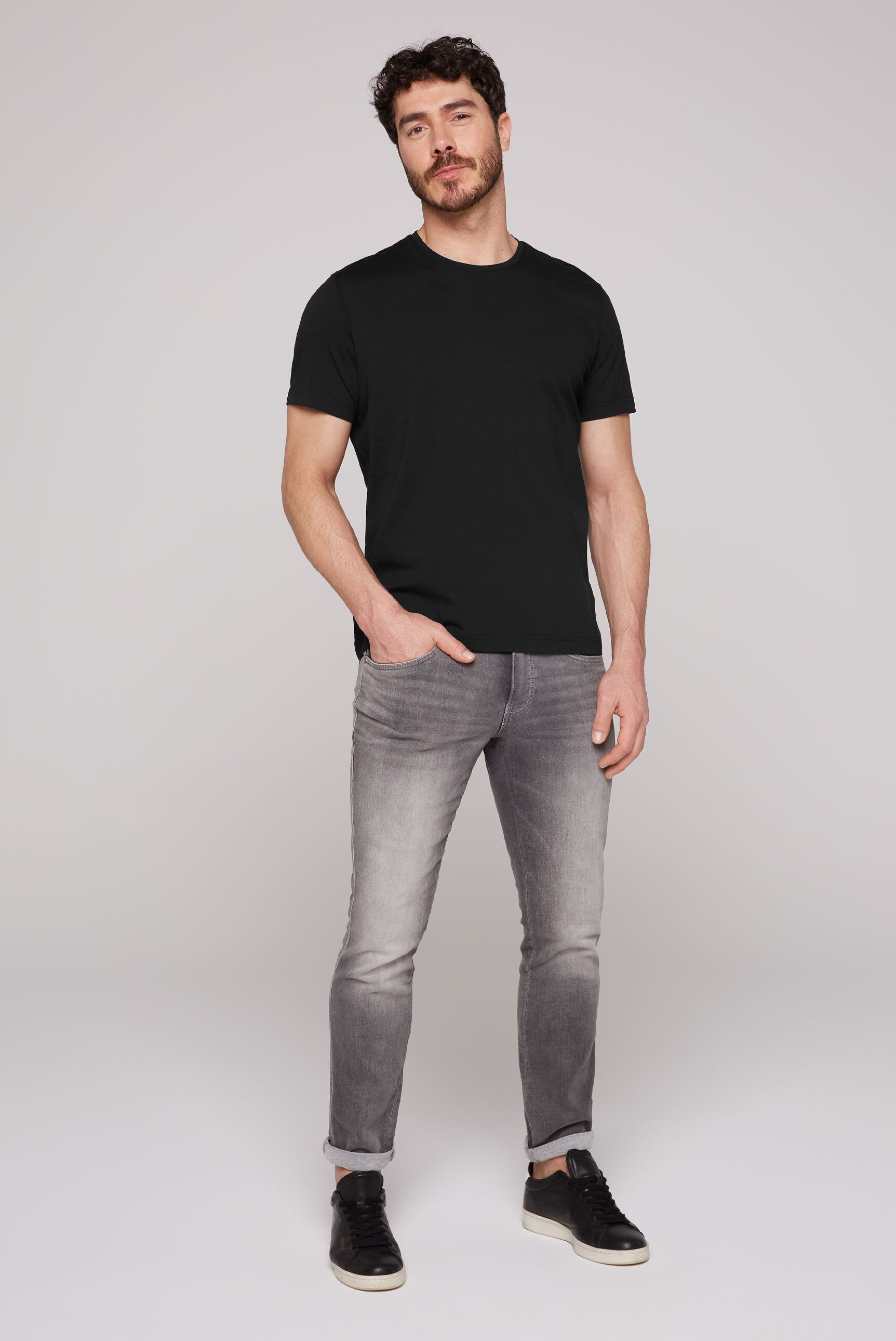 CAMP DAVID Rundhalsshirt mit Necktape