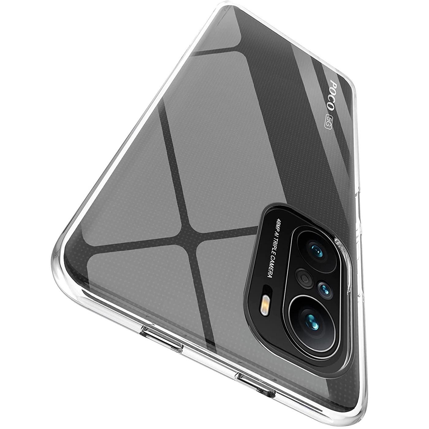 CoolGadget Handyhülle Silikon Handy Hülle Slim für Xiaomi Poco F3 / Mi 11i 6,67 Zoll, dünne TPU Schutzhülle Case in transparent / durchsichtig