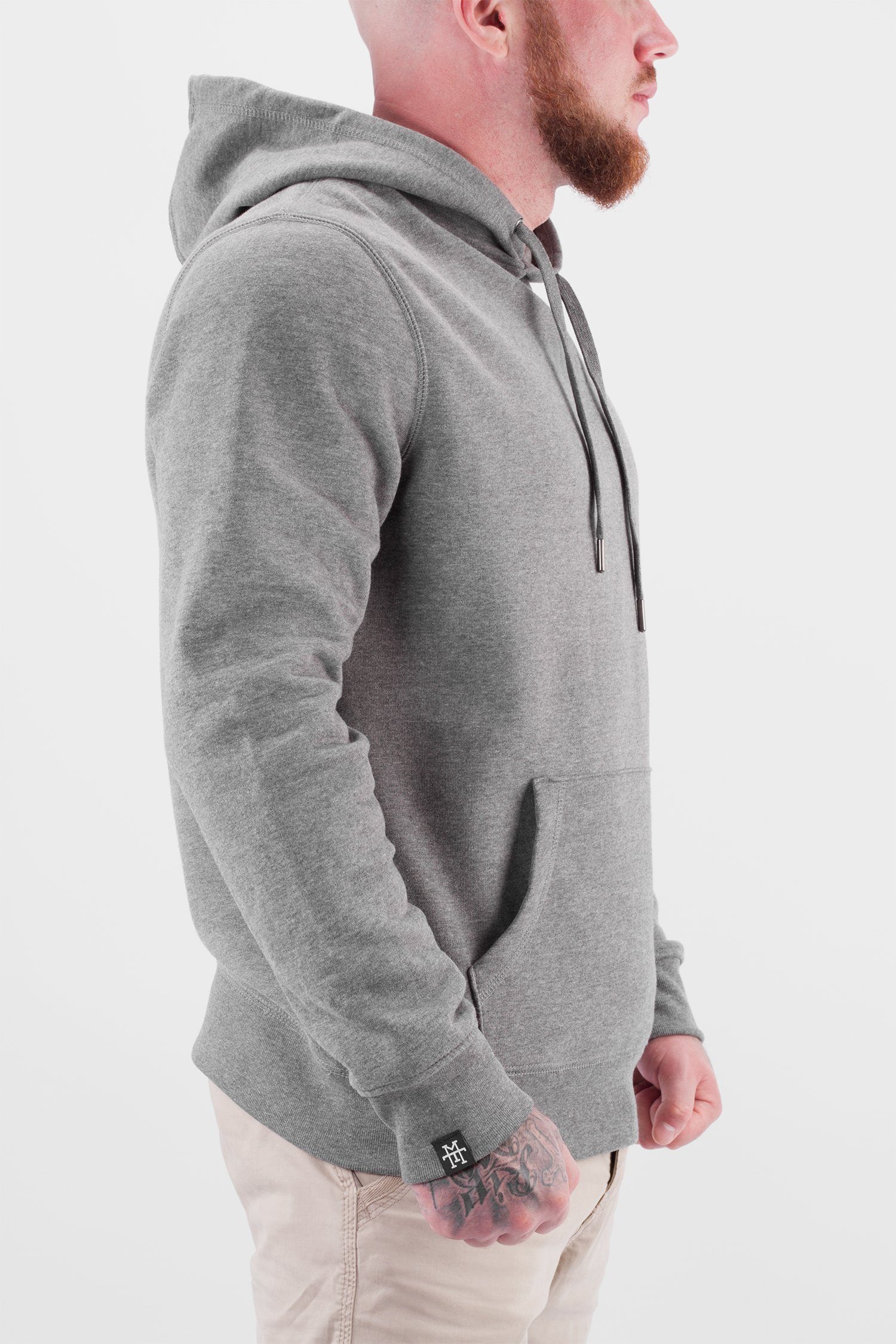 Hoodie M13 - Bully Hooded Manufaktur13 Asphalt mit Metallkordeln Kapuzenpullover Sweater