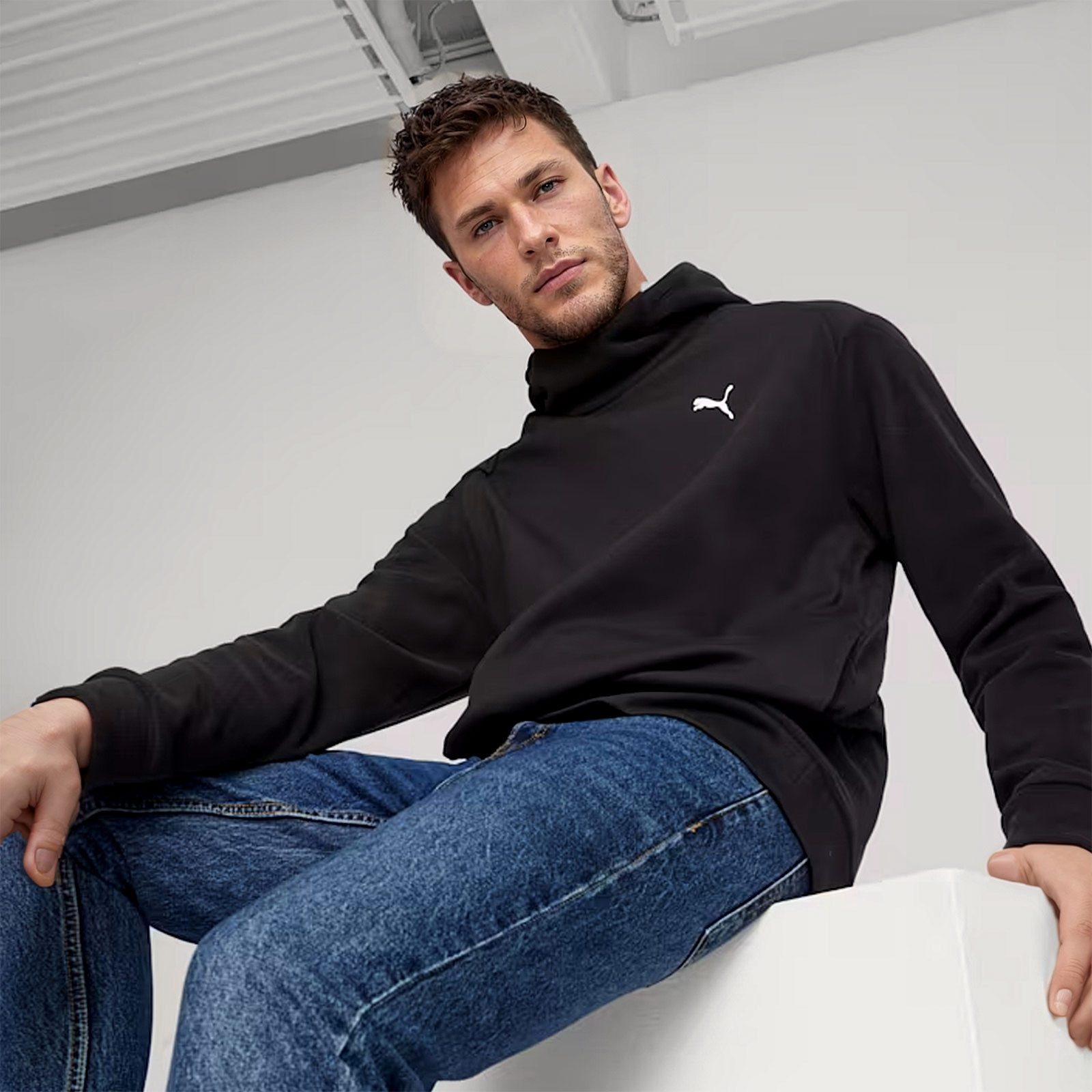 PUMA Kapuzenpullover Polarfleece Hoodie mit zwei seitlichen Einschubtaschen