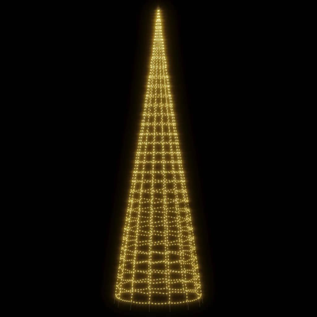 vidaXL Dekolicht 800 cm LED-Weihnachtsbaum für Fahnenmast 3000 LEDs Warmweiß 800 cm Auß