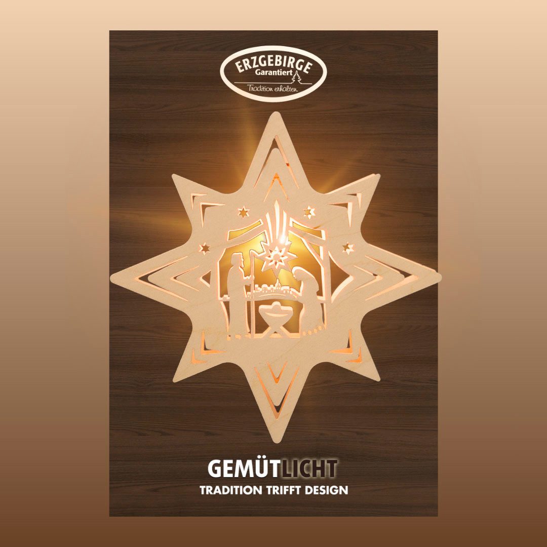 Weigla Dekostern Christi Geburt, Bethlehem, Fensterbild, NATUR, Made in Ger günstig online kaufen