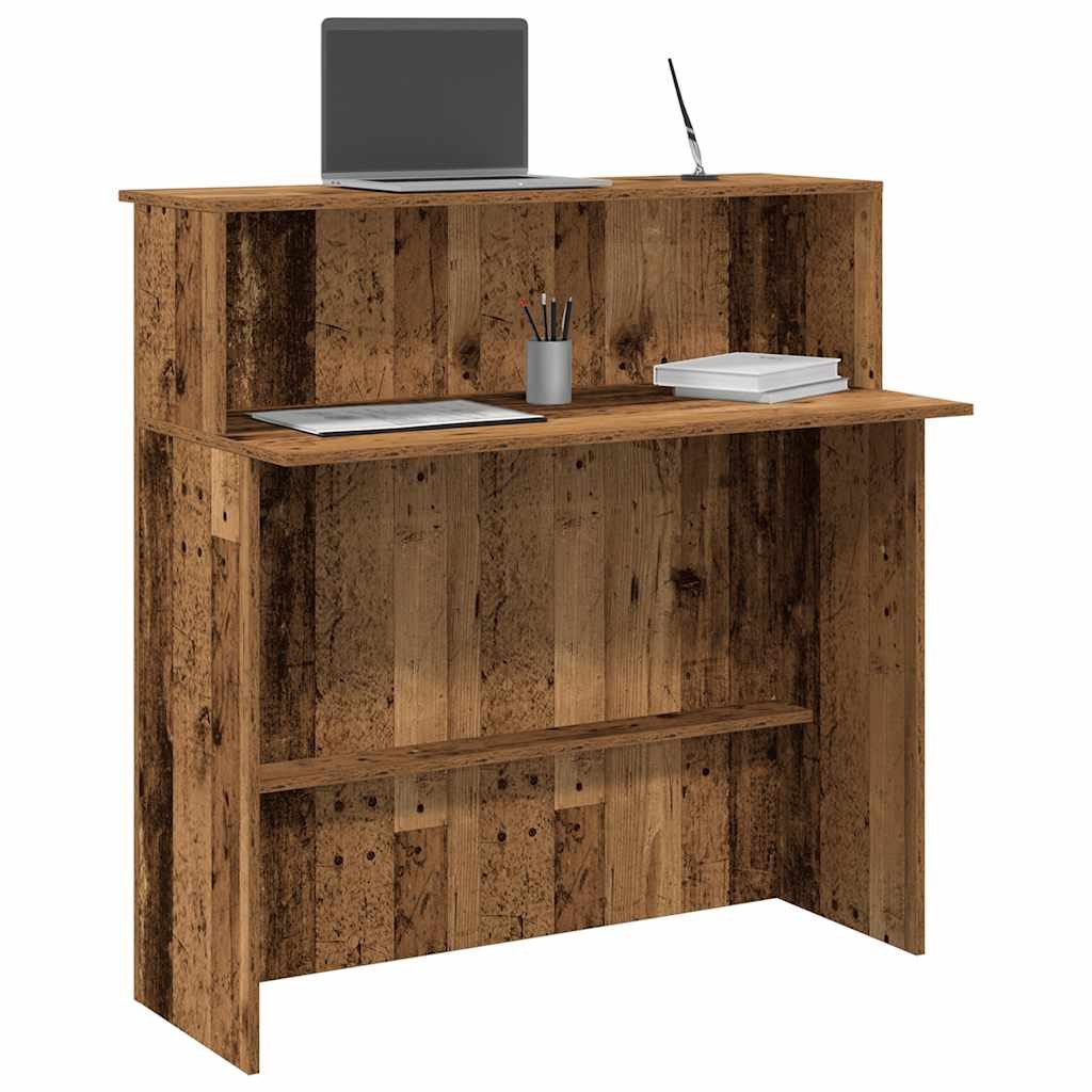 vidaXL Empfangstheke, Empfangstheke Altholz-Optik 100x50x103,5 cm günstig online kaufen