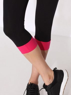 Merry Style Leggings Damen Leggings aus Baumwolle mit angenähtem Bündchen MS10-379 (1-tlg) elastischer Bund