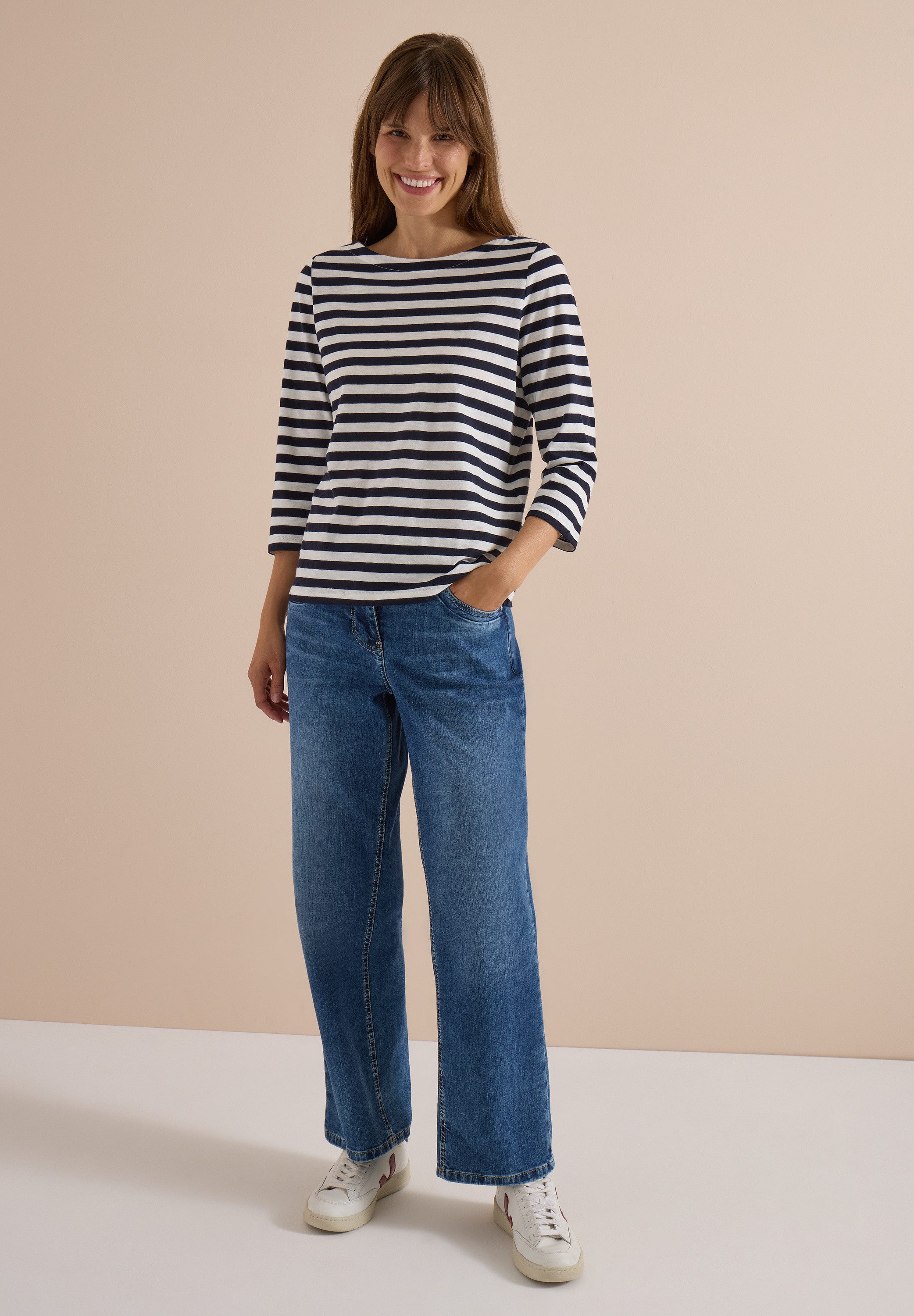 CECIL 3/4-Arm-Shirt aus reiner Baumwolle – Bild 3 von 5