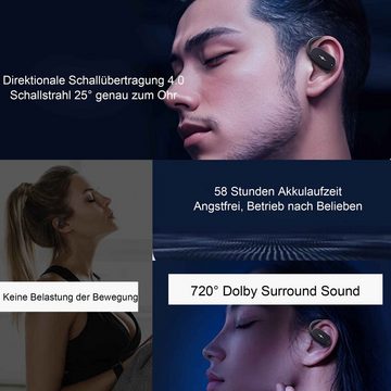 KINSI Headset,On-Ear-Kopfhörer, Kopfhörer mit Geräuschunterdrückung On-Ear-Kopfhörer (bluetooth, Direktionale Tonübertragung 4.0, 720° Dolby Surround Sound)
