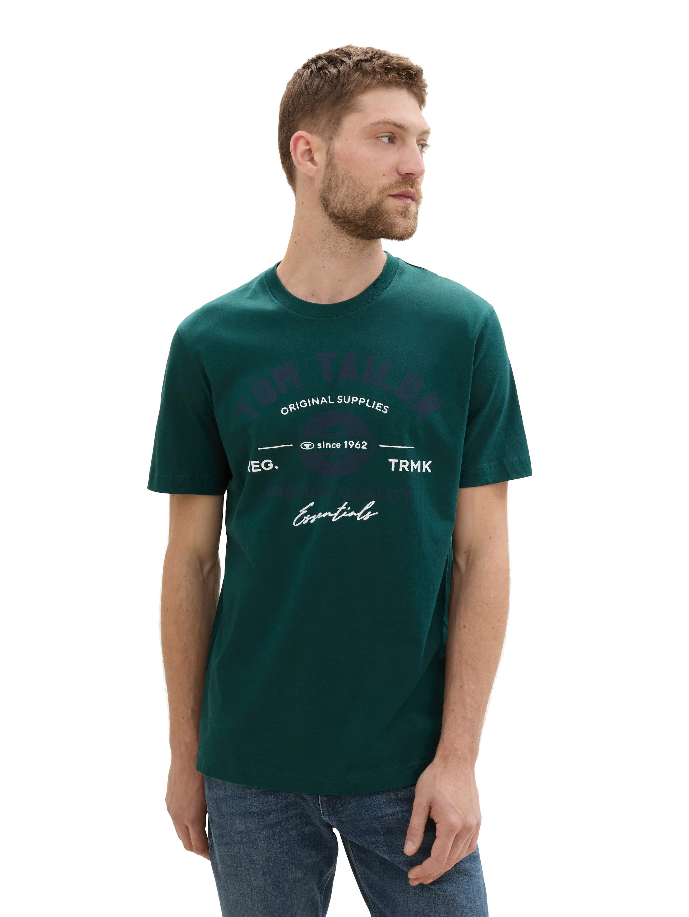TOM TAILOR T-Shirt mit großem Logofrontprint günstig online kaufen