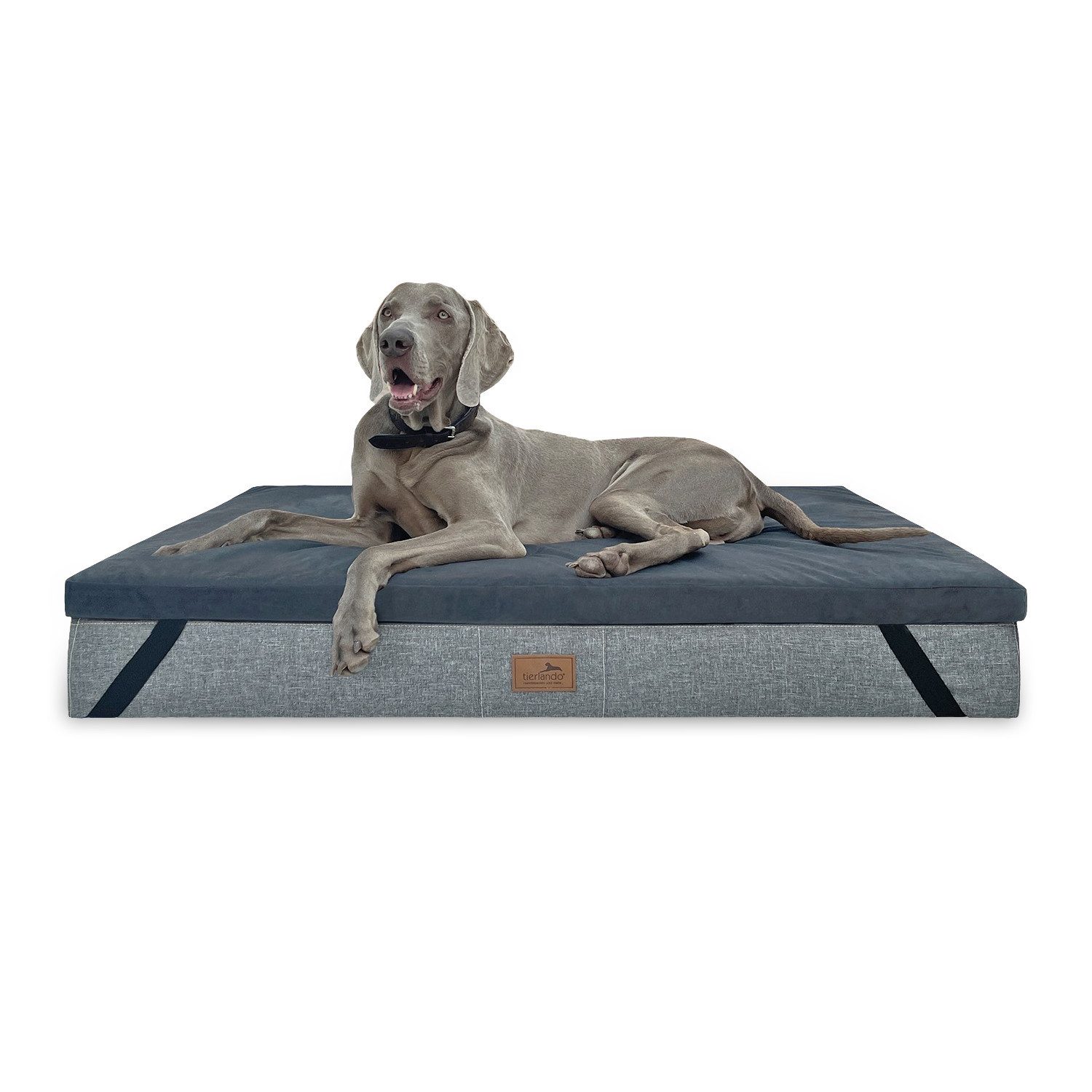 Tierbett Ortho-Topper High-Tech-Velours, Orthopädische Hundematratzenauflage w