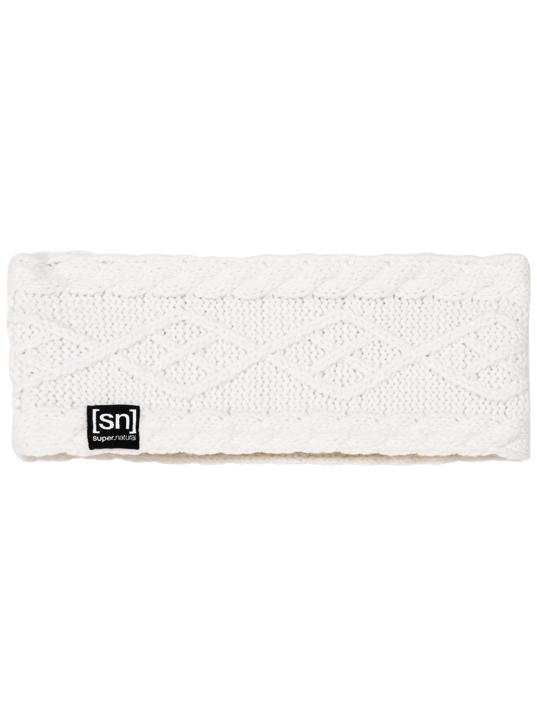 SUPER.NATURAL Stirnband für Damen, aus Merino KNIT HEADBAND aus warmem Merino-Materialmix