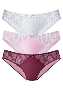 petite fleur Slip (3-St) mit hübschen Spitzeneinsätzen