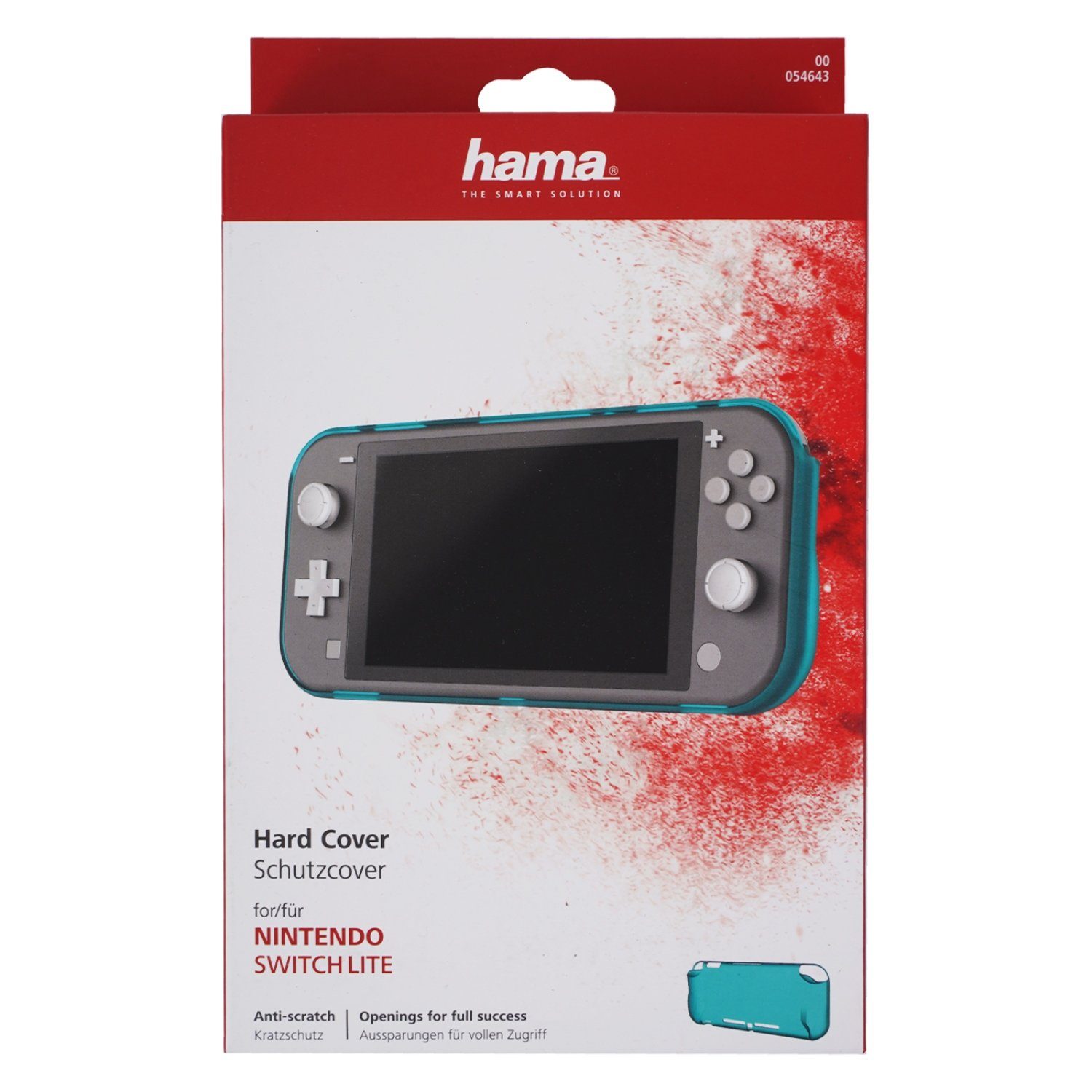 Hama Konsolen-Tasche Hard-Case Schutz-Hülle Tasche Türkis, Anti-Kratz, besserer Griff, Grip-Cover für Nintendo Switch Lite