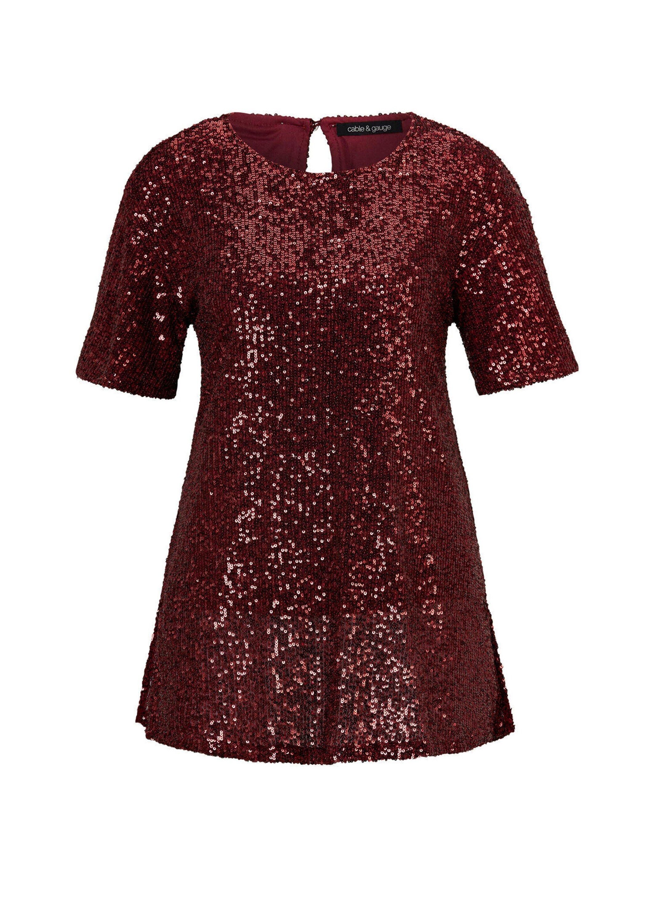 T-Shirt Elegantes Shirt mit Pailletten