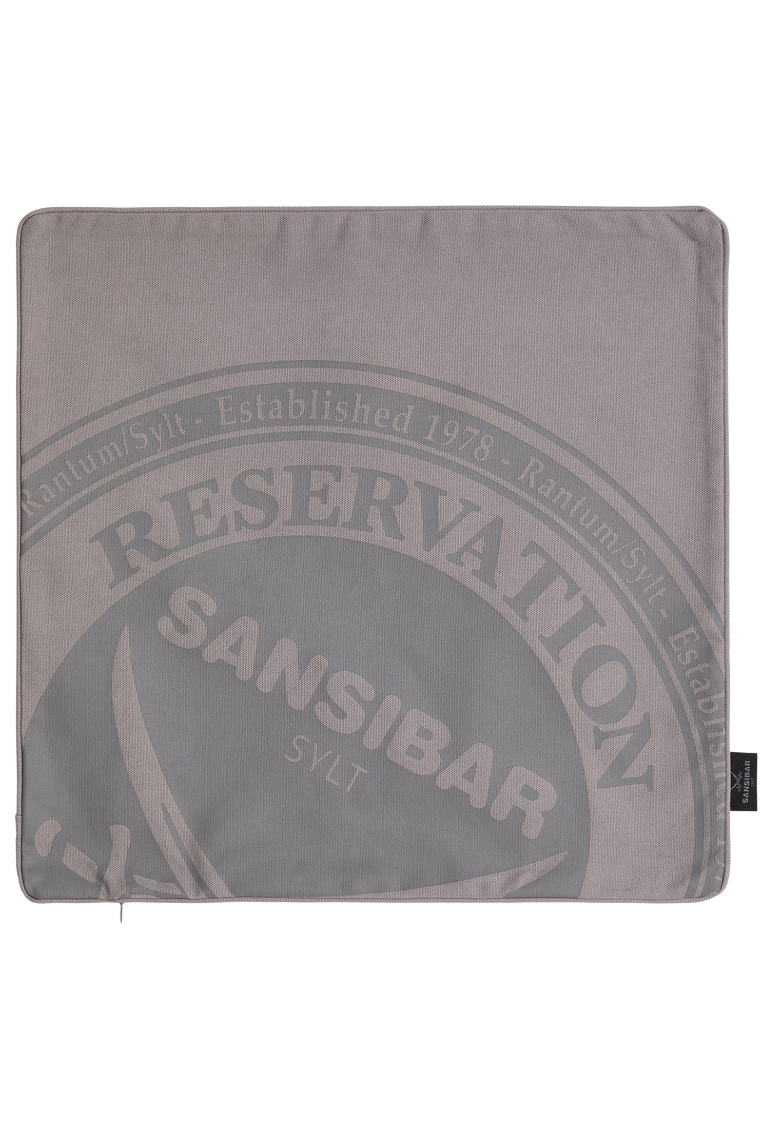 Sansibar Sylt Kissenbezug Kissenbezug Kissenhülle Reservation Design (1 Stück), 45x45 cm, (1 Stück), 1 Stück mit hochwertigem Sansibar Reservation Druck