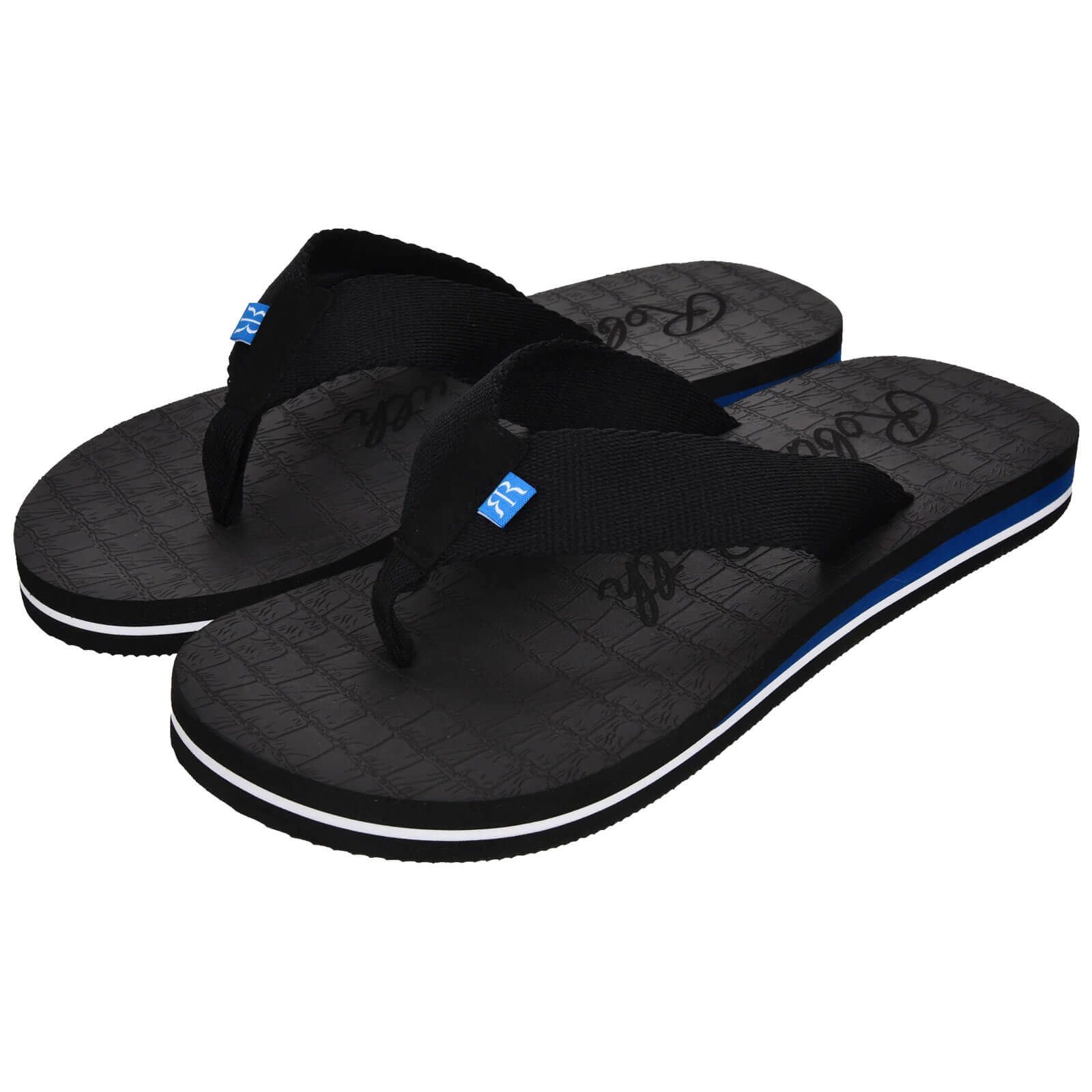 Robin Ruth FF-Herren Zehentrenner Herren Flip Flops Sandalen mit flacher Sohle in verschiedenen Designs