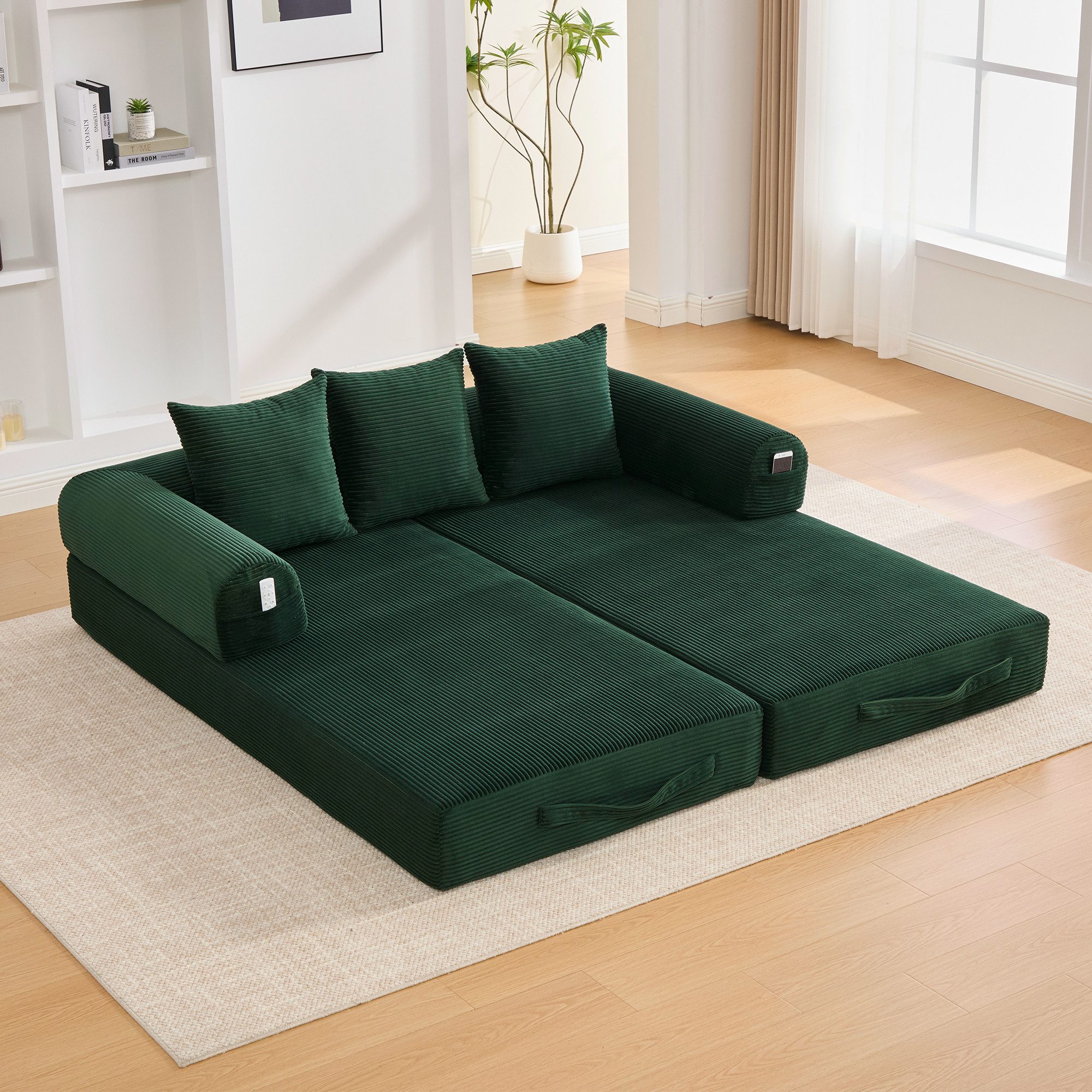 TavilaEcon 3-Sitzer Zusammenlegbares Kompressionssofa mit robustem Metallra günstig online kaufen