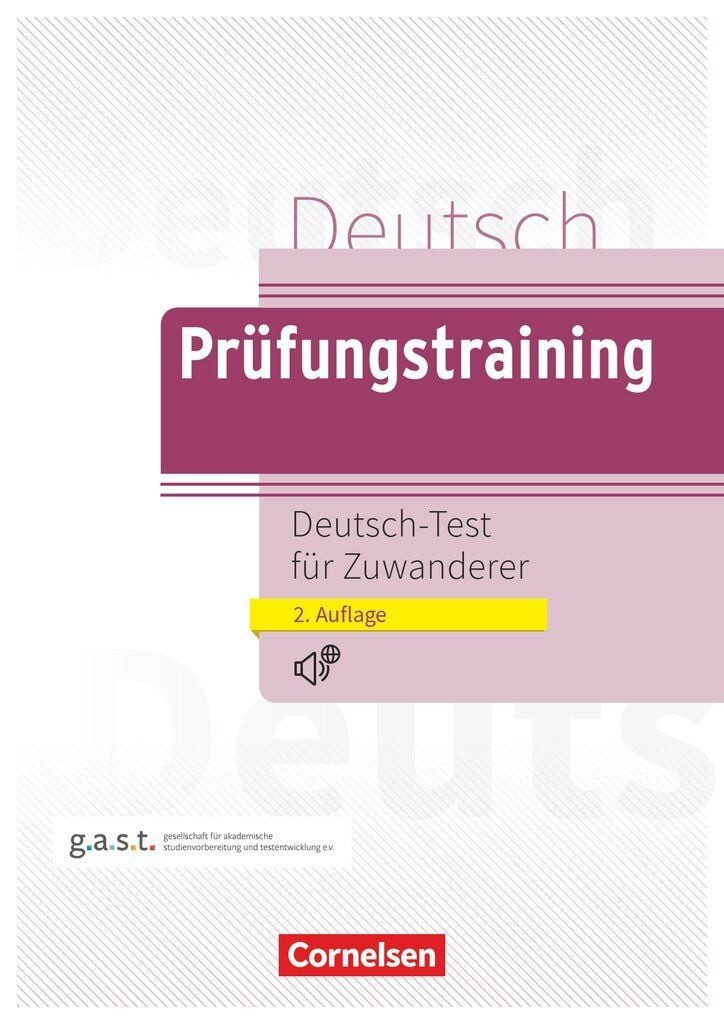 Prüfungstraining DaF - A2/B1 / Dieter Maenner, Deutsch-Test für Zuwanderer - Übungsbuch mit Lösungen und Audios als Download (2. Auflage 2022) - Mit Hörtexten und Beispielen