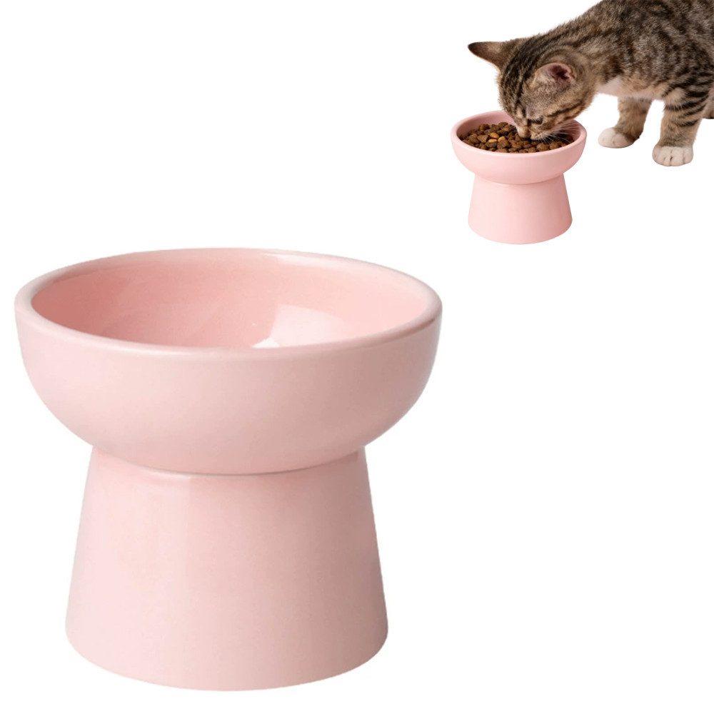 Ledander Futternapf Keramiknapf,Katzen-Futterspiel,futternapf katze keramik, Hundenapf, 10cm Höhe für einfaches Füttern,geeignet für Innen- und Außennutzung