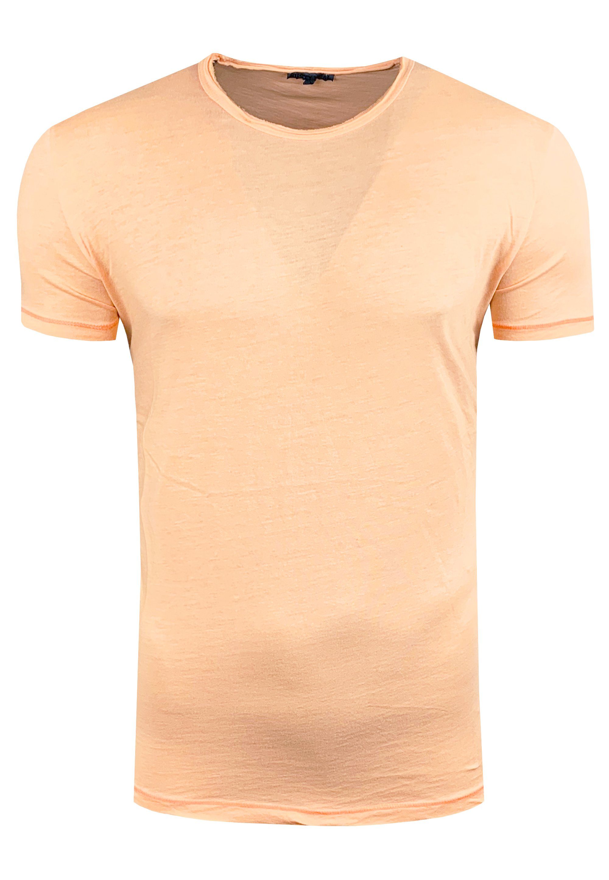 Vintage-Optik orange angesagter Rusty in T-Shirt Neal
