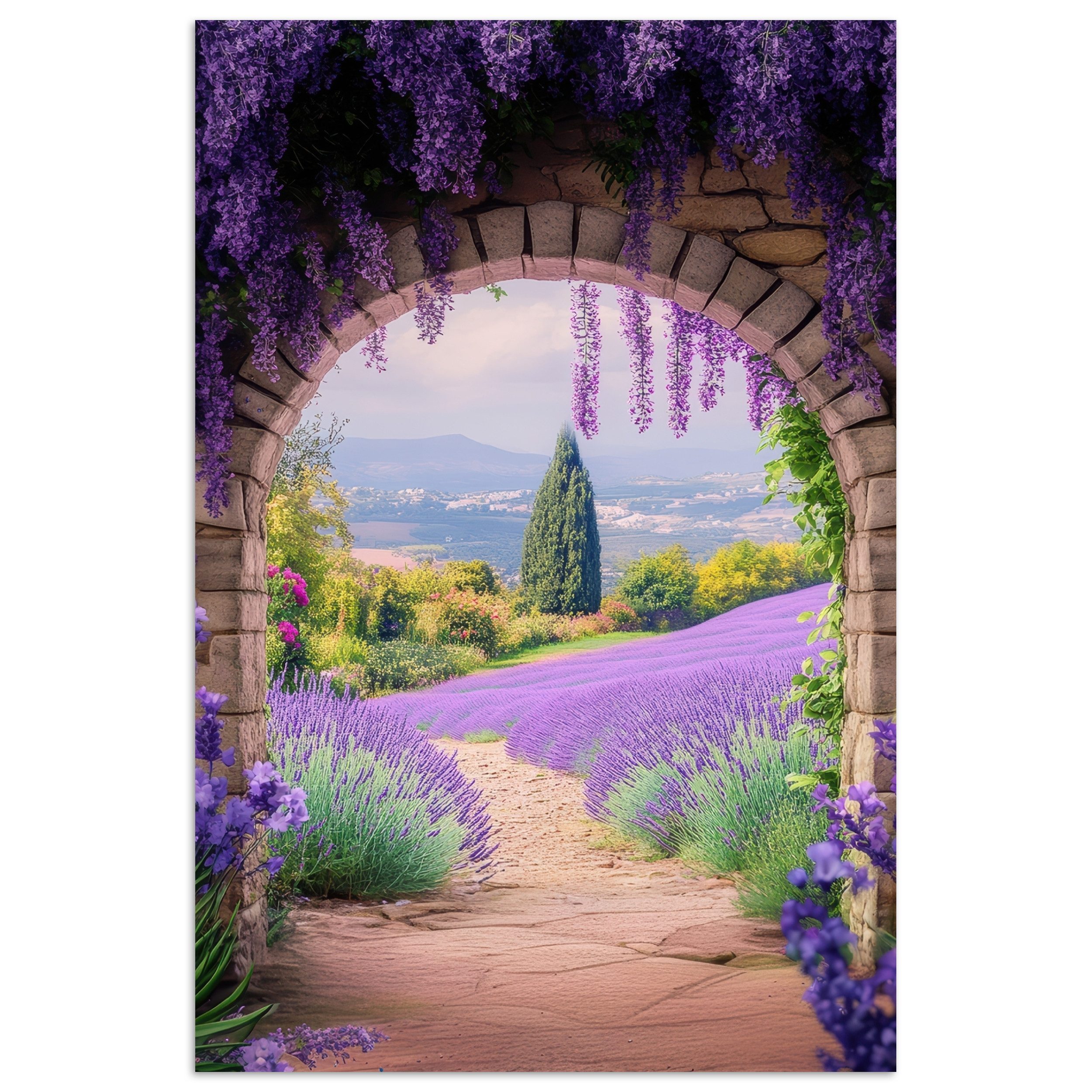MuchoWow Poster Fensterblick - Lavendel - günstig online kaufen