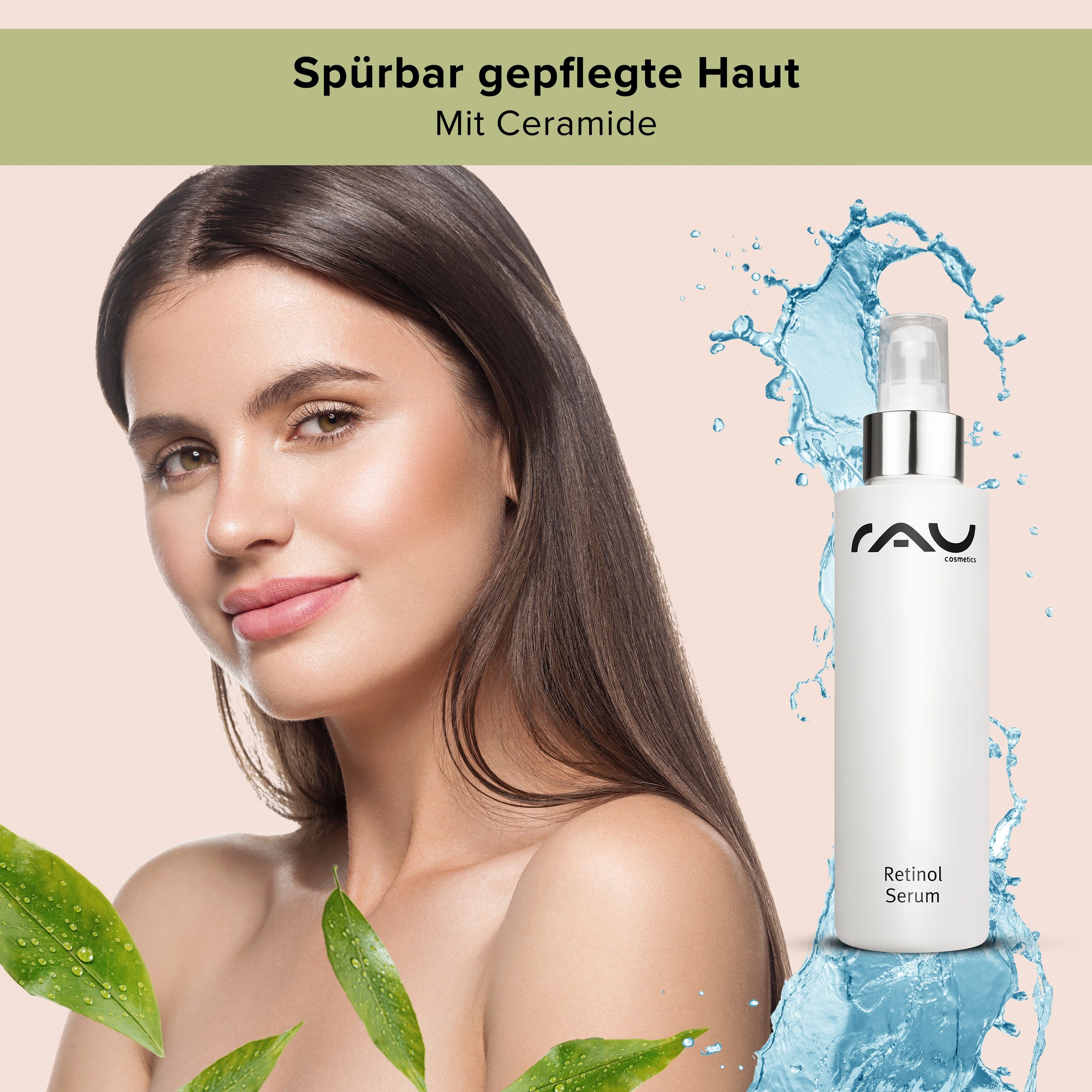 RAU Cosmetics Gesichtsserum Retinol Serum mit Vitamin A - für unreine Haut & reife Haut, Anti-Aging, Anti-Unreinheiten