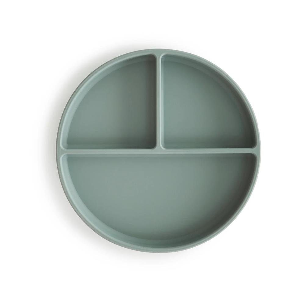 Mushie Teller Cambridge Blue Silikon Kinderteller
