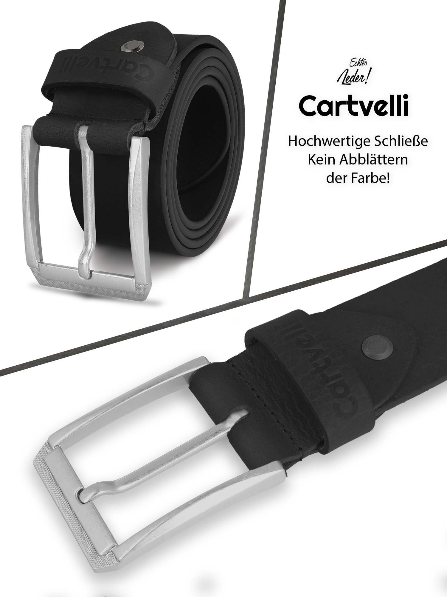 Cartvelli Ledergürtel Cartvelli Herren Ledergürtel Made in Germany 40mm inkl. Geschenkbox Vollleder umweltfreundlich gegerbt