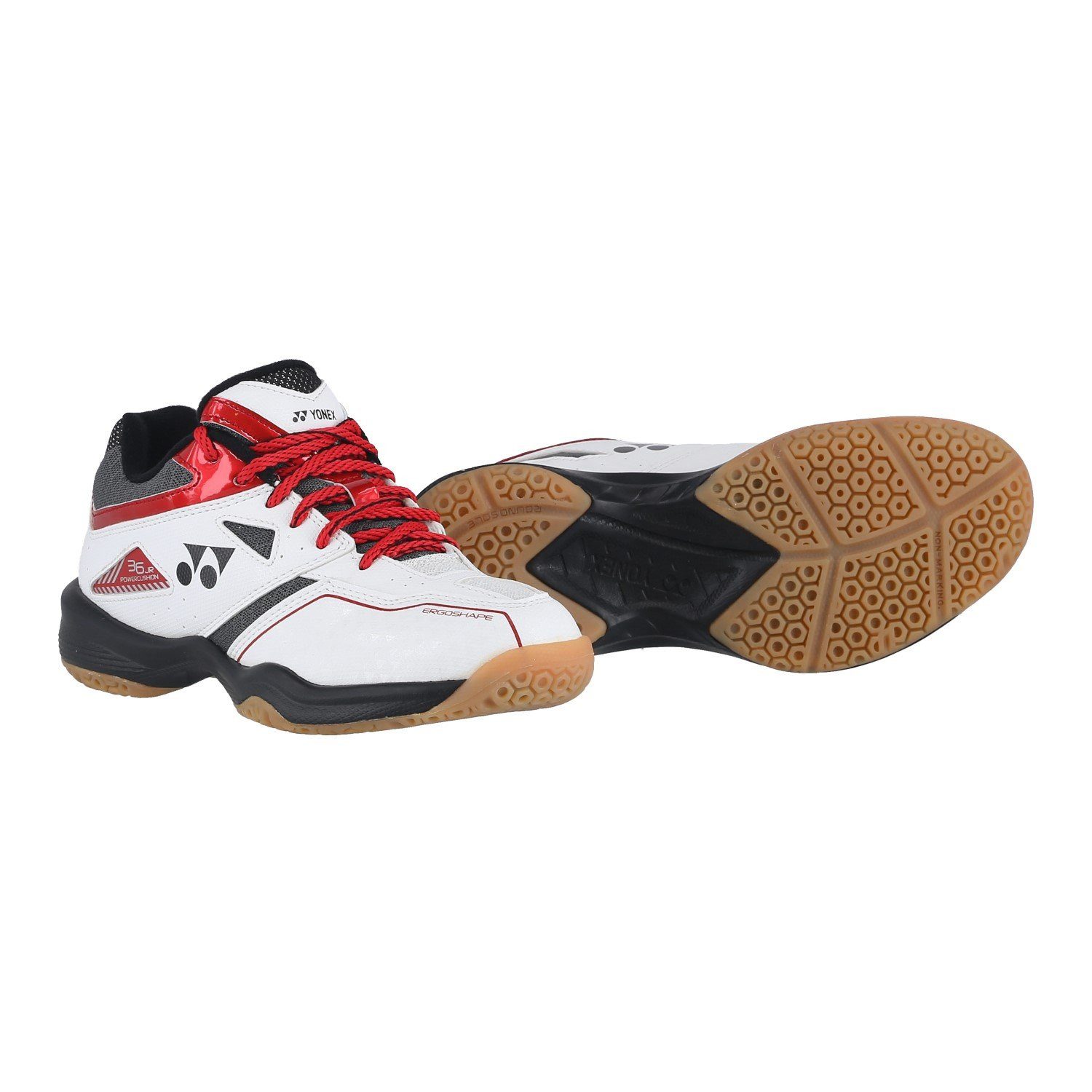 Yonex Power Cushion 36 weiss/rot Kinder Badmintonschuh