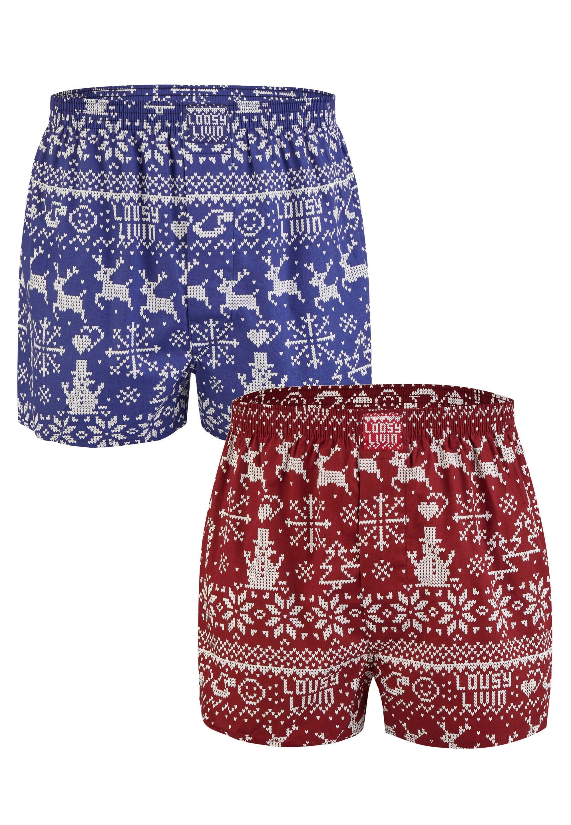 Lousy Livin Boxershorts 2Pack Scandi Boxershorts mit buntem Design