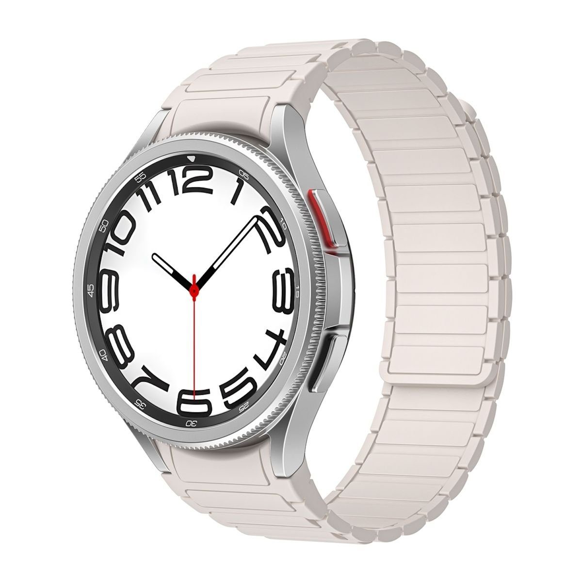 Wigento Smartwatch-Armband Für Samsung Galaxy Watch 6 5 4 Magnetisches Design Silikon Ersatz Band
